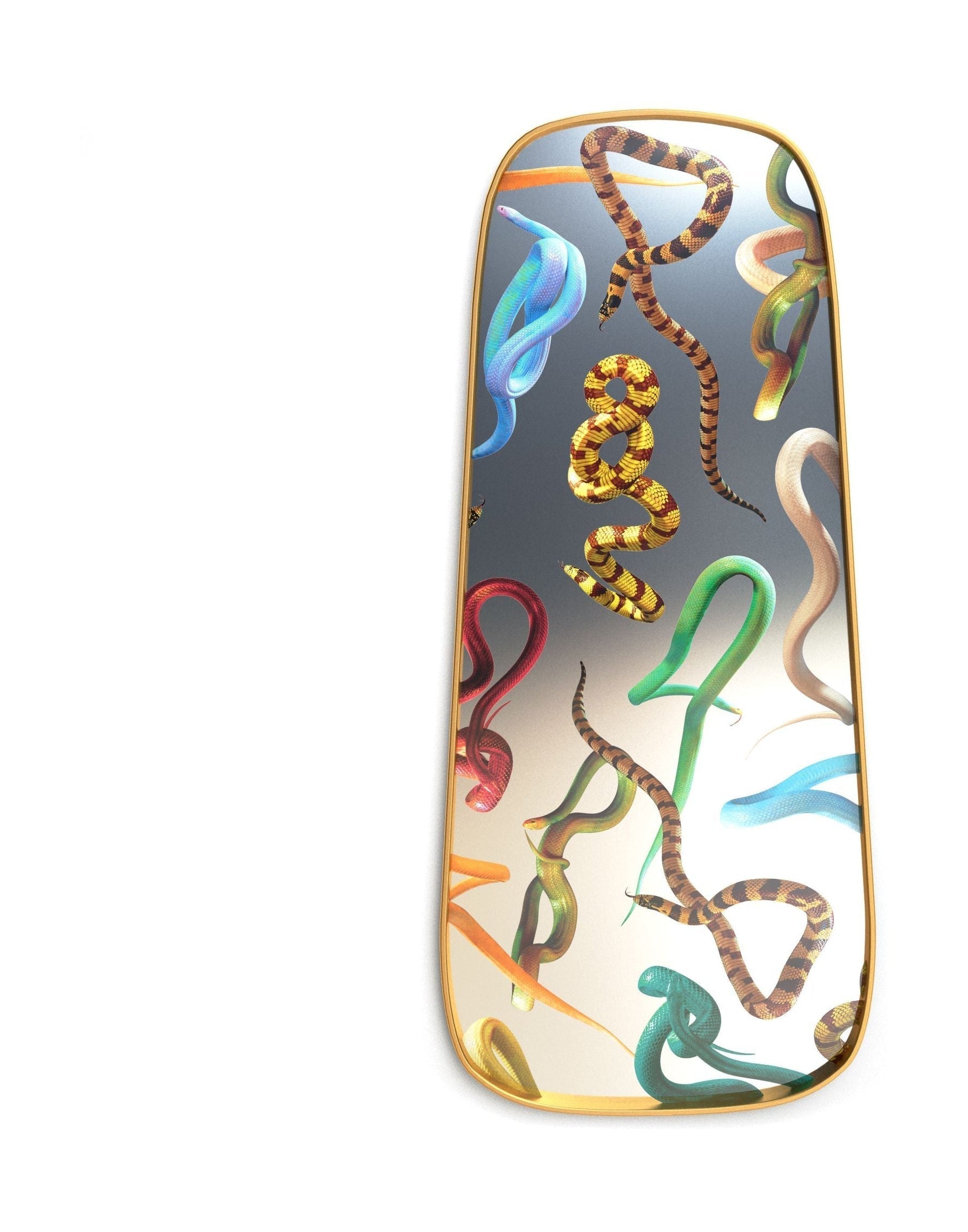 [product_category]-Seletti Toiletpaper Mirror Gold Frame Large, Snakes-Seletti-8008215170503-17050-SEL-1