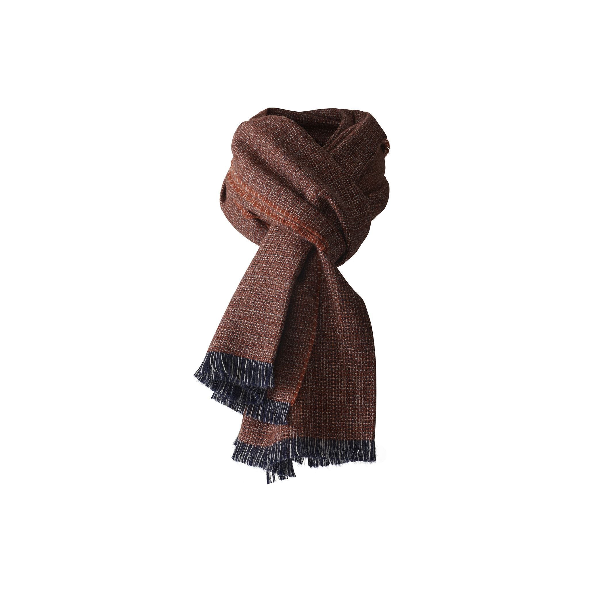 [product_category]-Silkeborg Uldspinderi Cumulus Scarf 60x200 Cm, Blue Terracotta-Silkeborg Uldspinderi-5710390060069-00-1533-1667-SIL-1