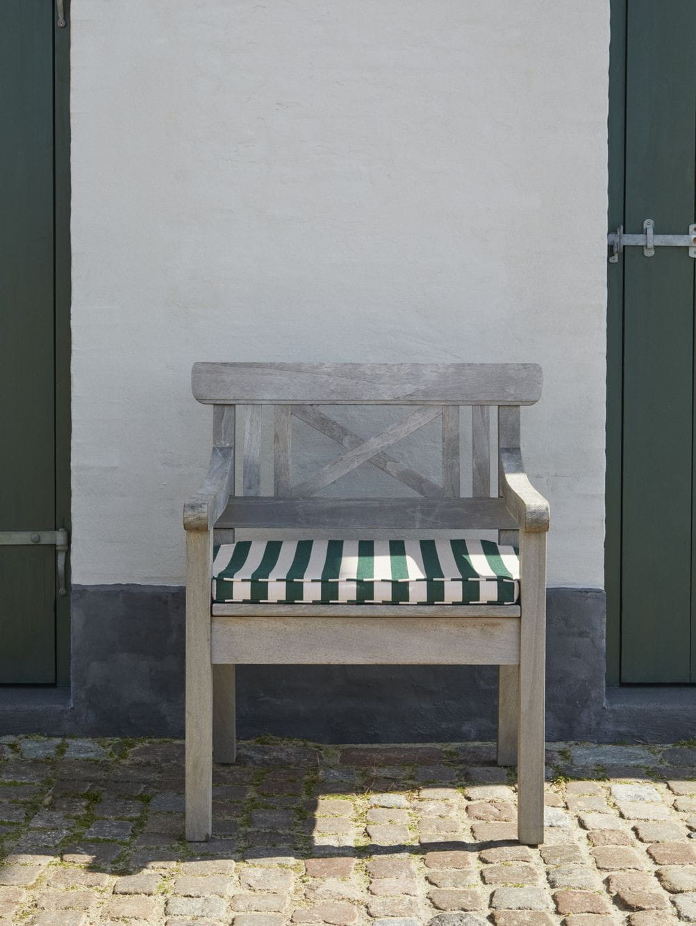 [product_category]-Skagerak Seat Cushion For Drachmann Chair, Light Apricot/Dark Green-Skagerak-5706420111665-1960221-SKA-2