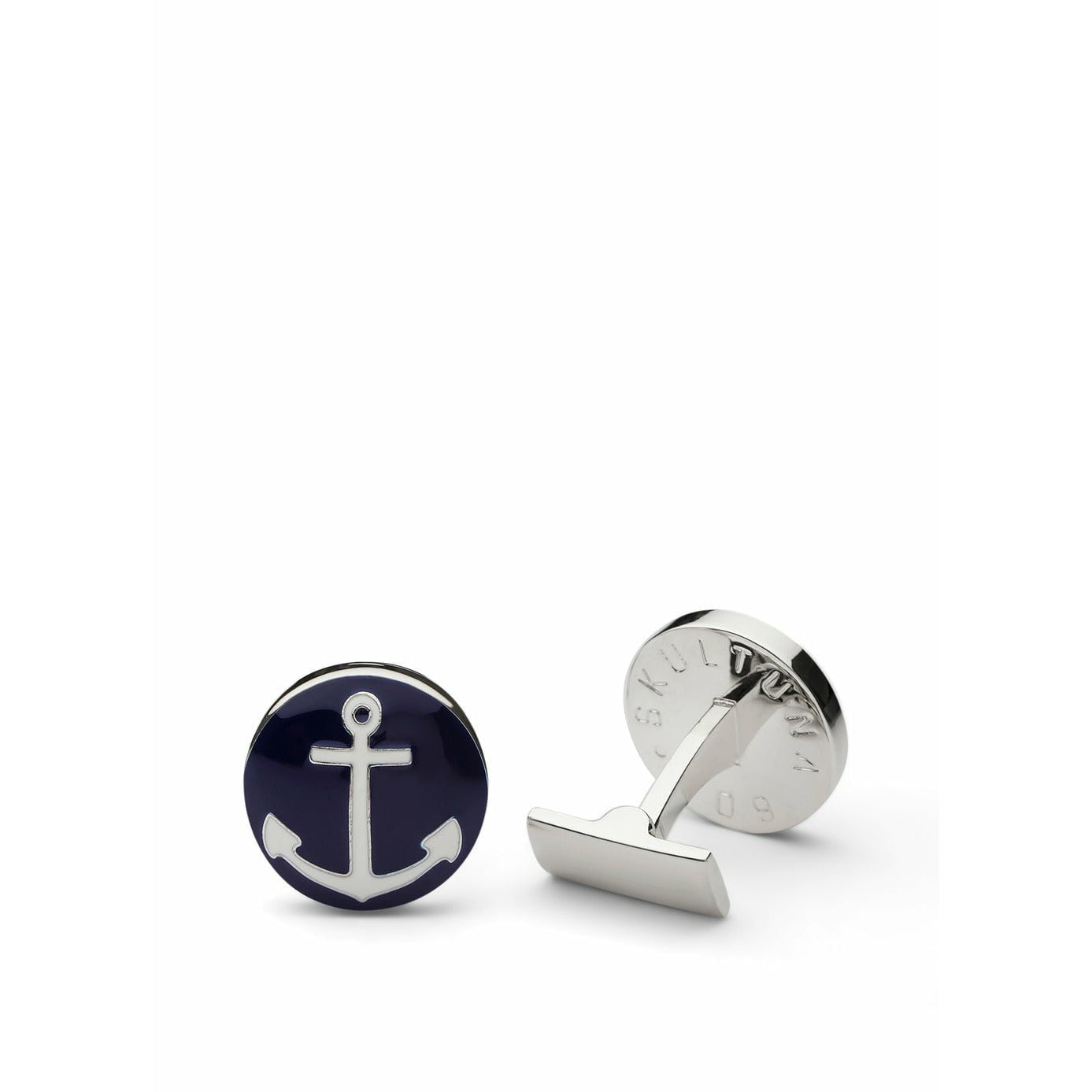 [product_category]-Skultuna The Anchor Cufflink Silver Plated, ø1,6-Skultuna-7340037812751-992S-B-W-SKU-1