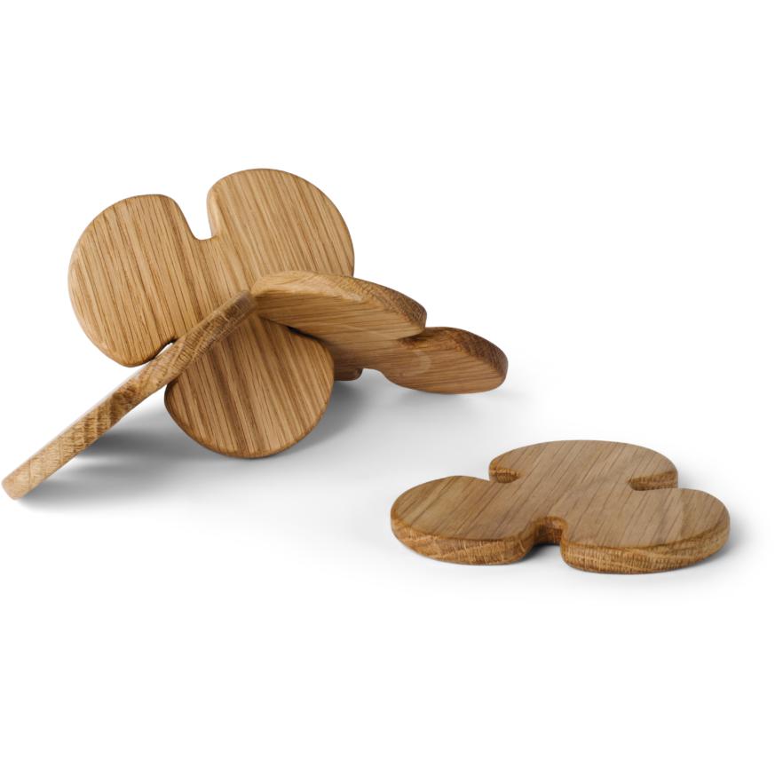[product_category]-Spring Copenhagen Lucky Coasters Coaster, Oiled Oak, 4 Pcs.-Spring Copenhagen-5713487062564-2013-FSC-SPR-2