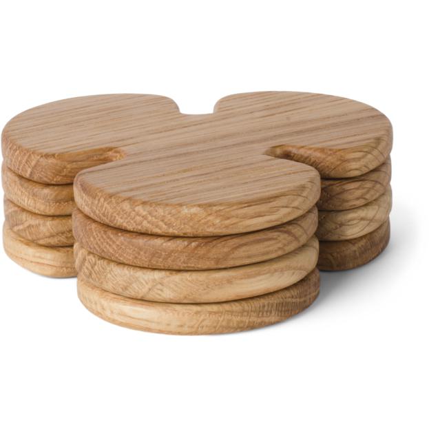 [product_category]-Spring Copenhagen Lucky Coasters Coaster, Oiled Oak, 4 Pcs.-Spring Copenhagen-5713487062564-2013-FSC-SPR-3