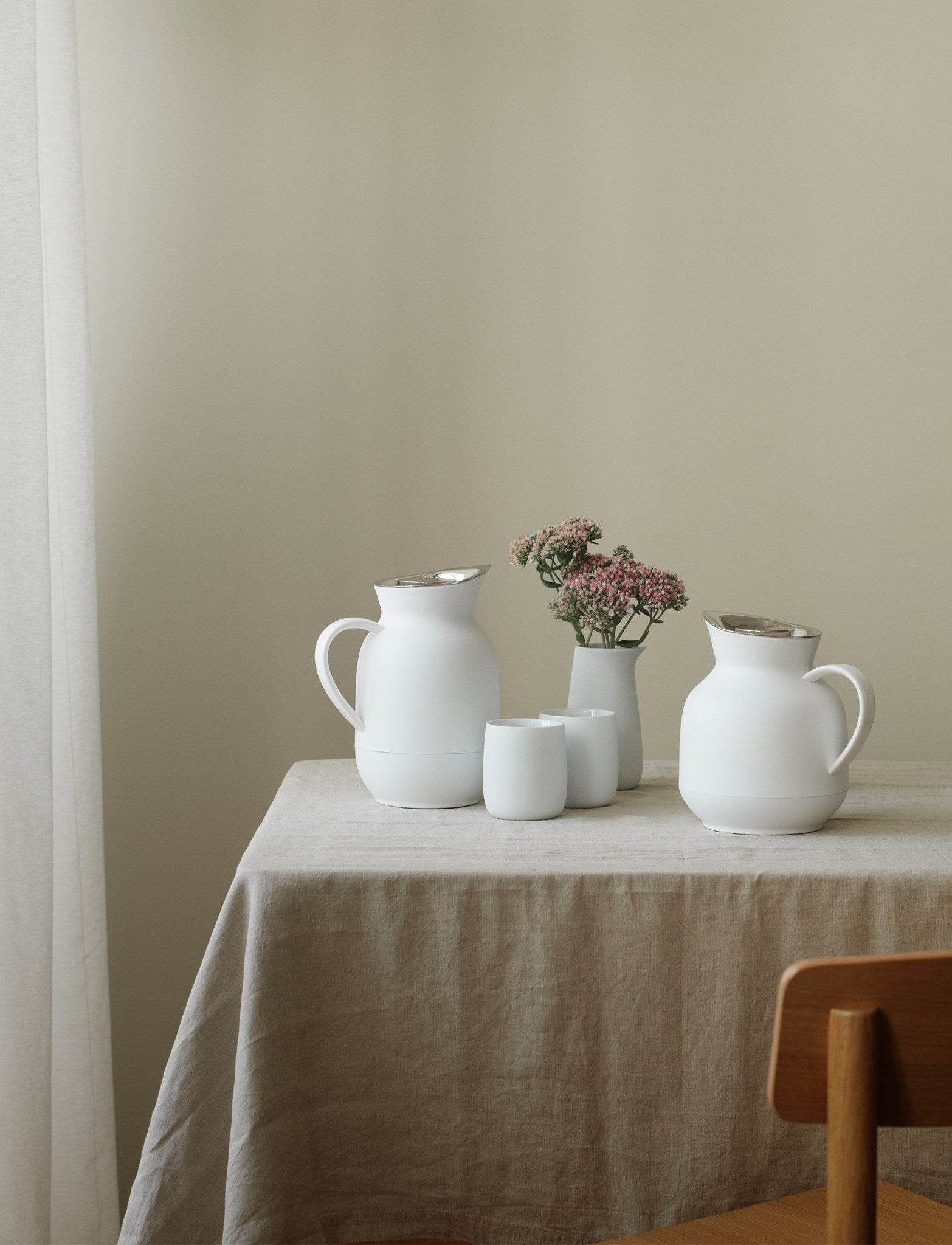 [product_category]-Stelton Amphora Vacuum Pot Tea 1 L, Soft White-Stelton-5709846027459-222-STE-2
