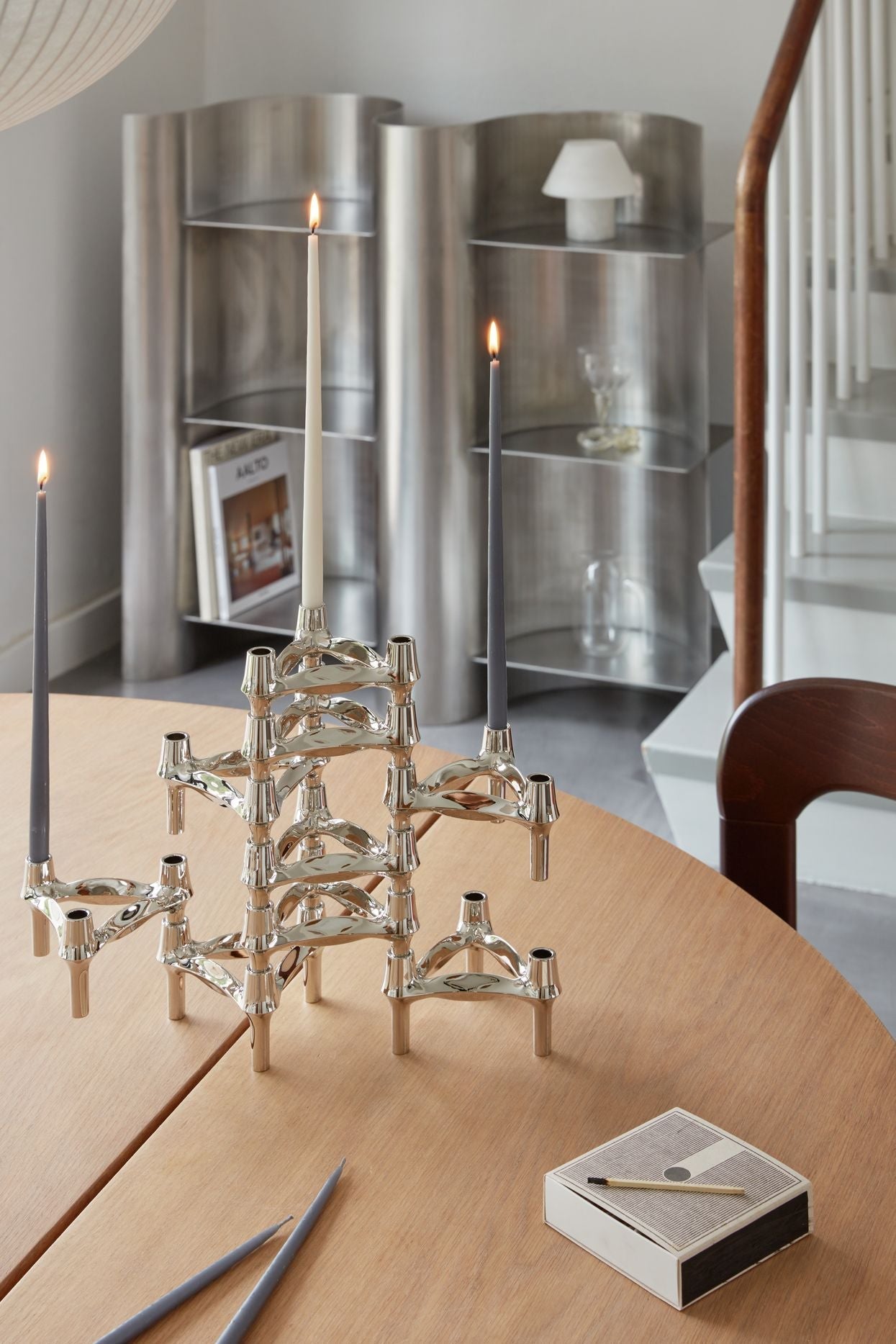 [product_category]-Stoff Nagel Bmf Candle Holder Set Of 3, Chrome-STOFF Nagel-5700002252227-8034-STO-14