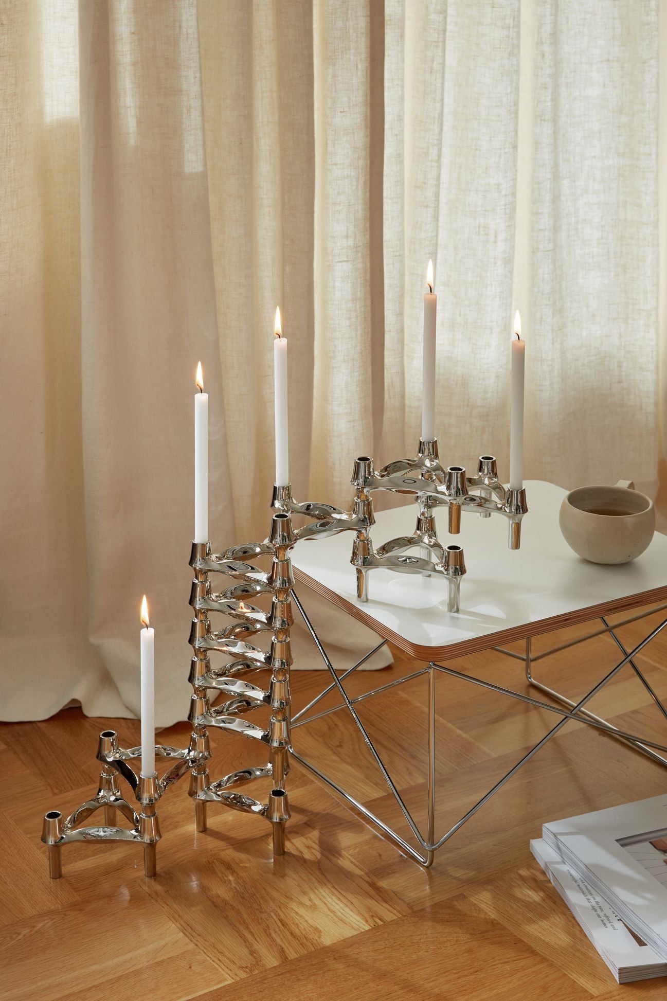 [product_category]-Stoff Nagel Bmf Candle Holder Set Of 3, Chrome-STOFF Nagel-5700002252227-8034-STO-15