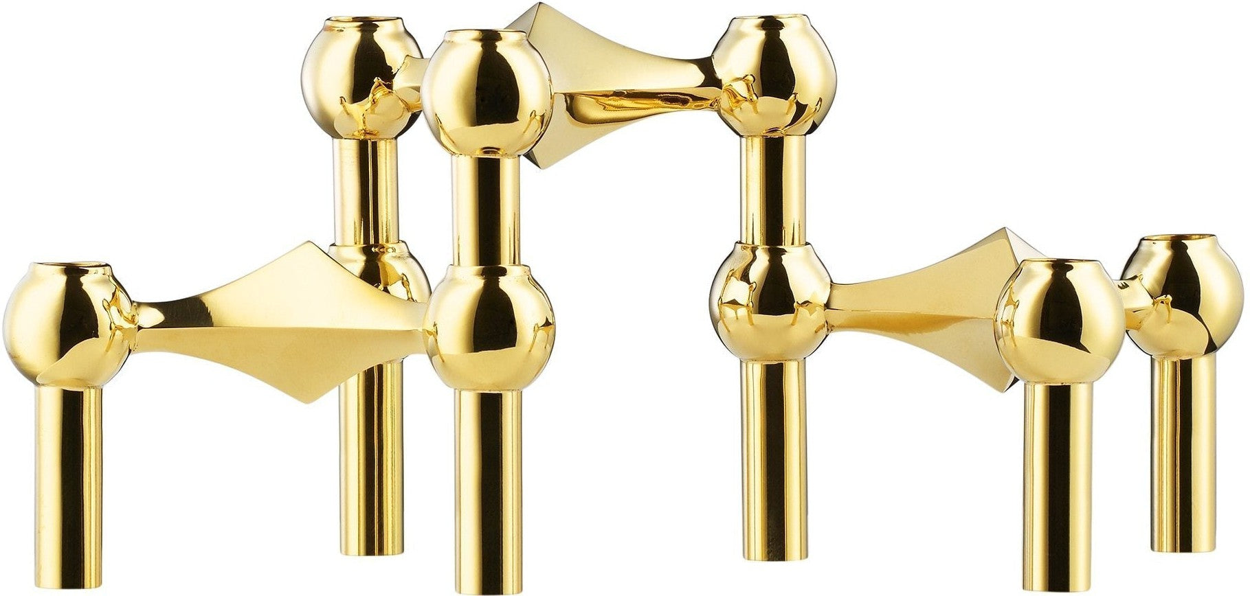 [product_category]-Stoff Nagel Candle Holder Set, Brass-STOFF Nagel-5700002017161-9035-STO-1