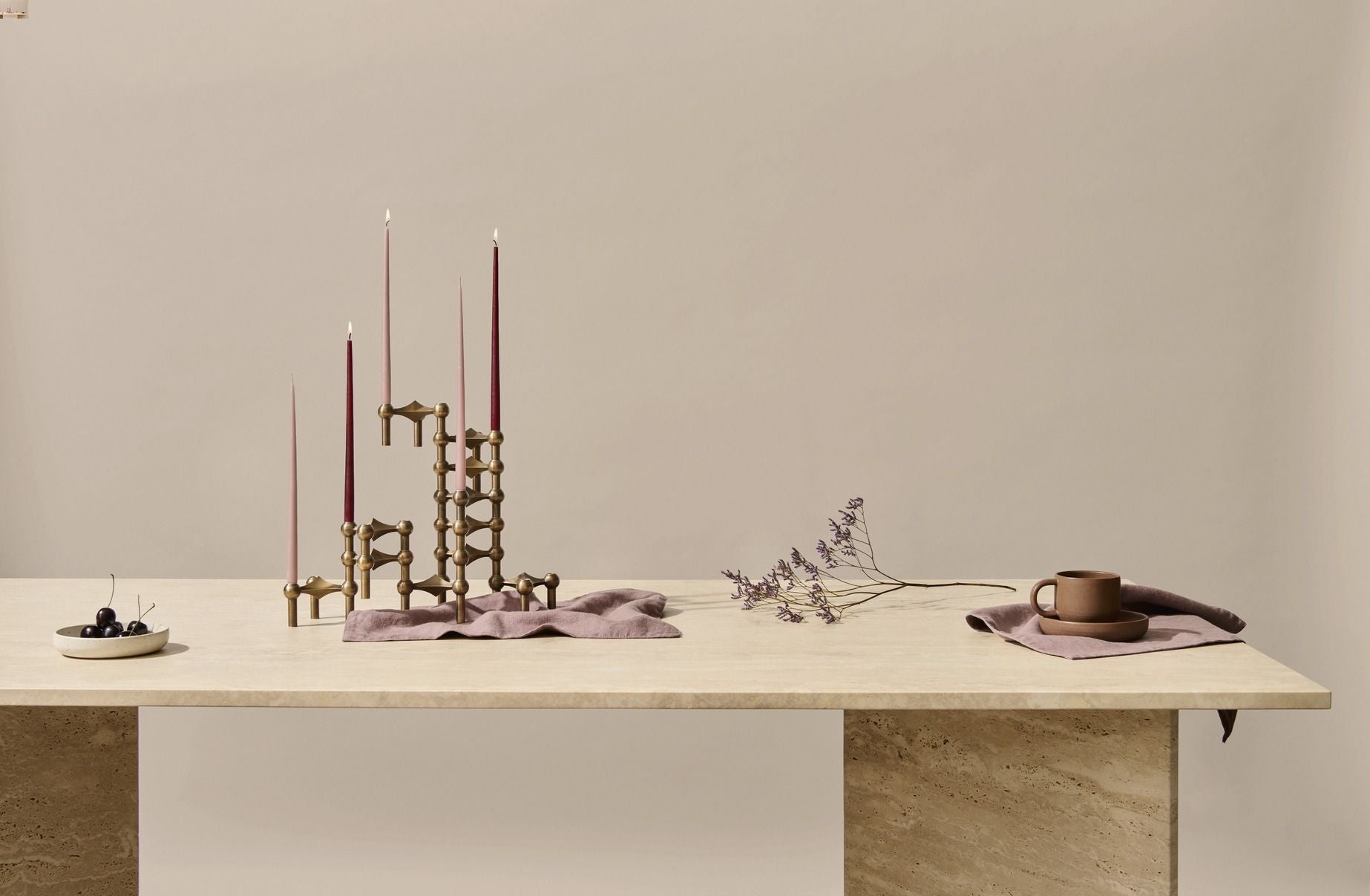 [product_category]-Stoff Nagel Candle Holder (Set With 3 Pcs), Bronzed Brass-STOFF Nagel-5745000848140-9039-STO-4