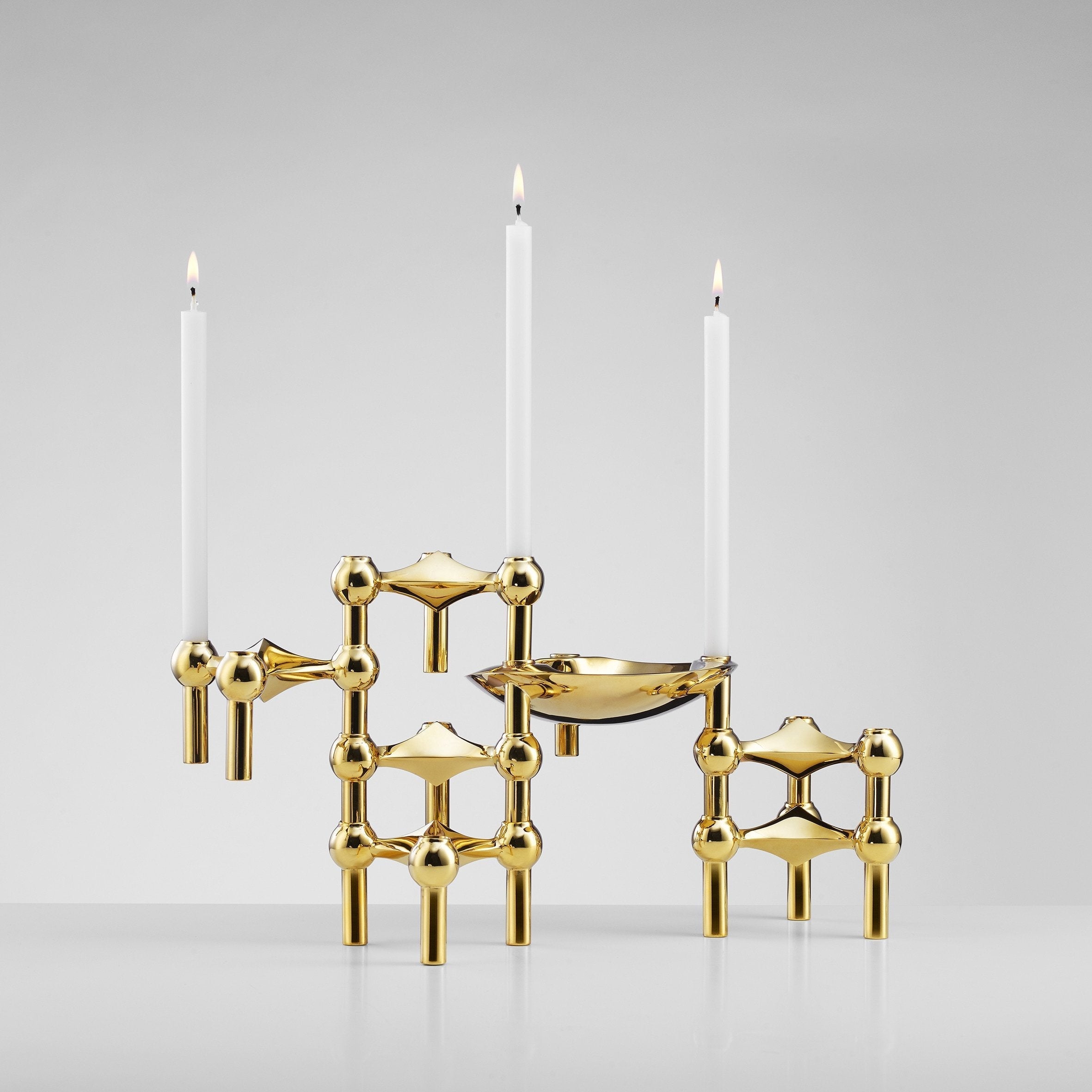[product_category]-Stoff Nagel Candle Holder Single, Brass-STOFF Nagel-8719324341165-9005-STO-3