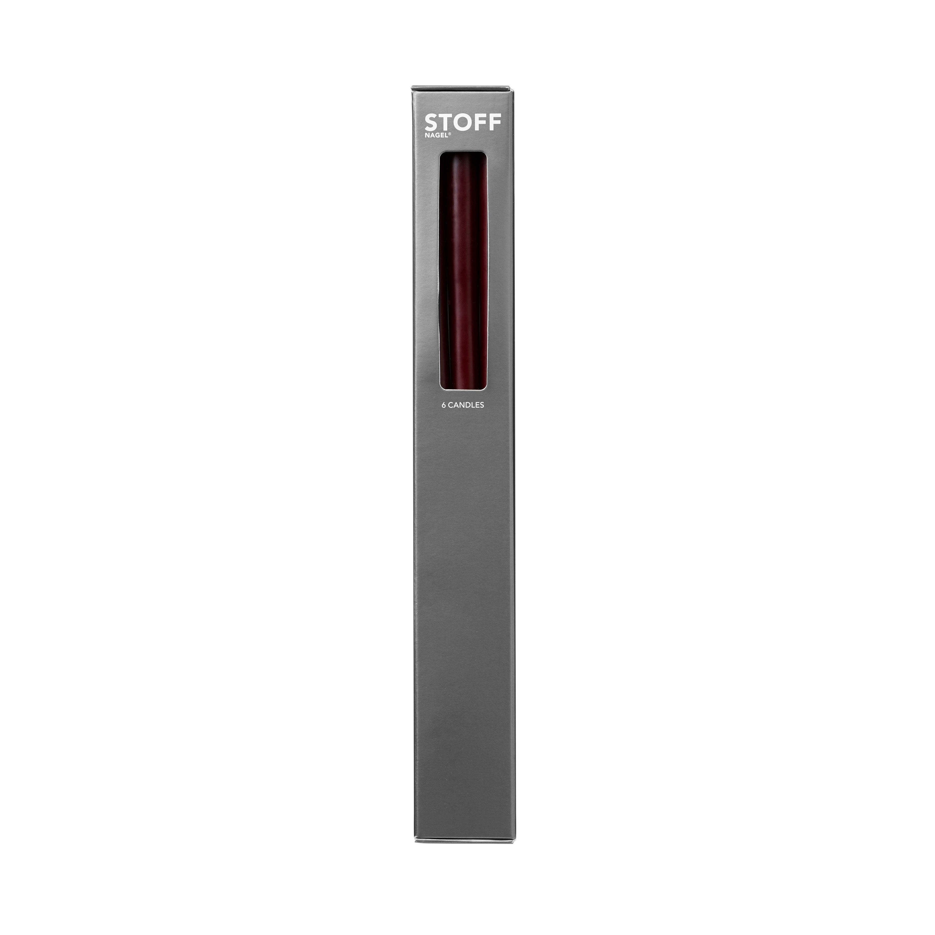 [product_category]-Stoff Nagel Candles By Ester & Erik 6 Pcs., Burgundy-STOFF Nagel-5700002166364-36005-STO-2