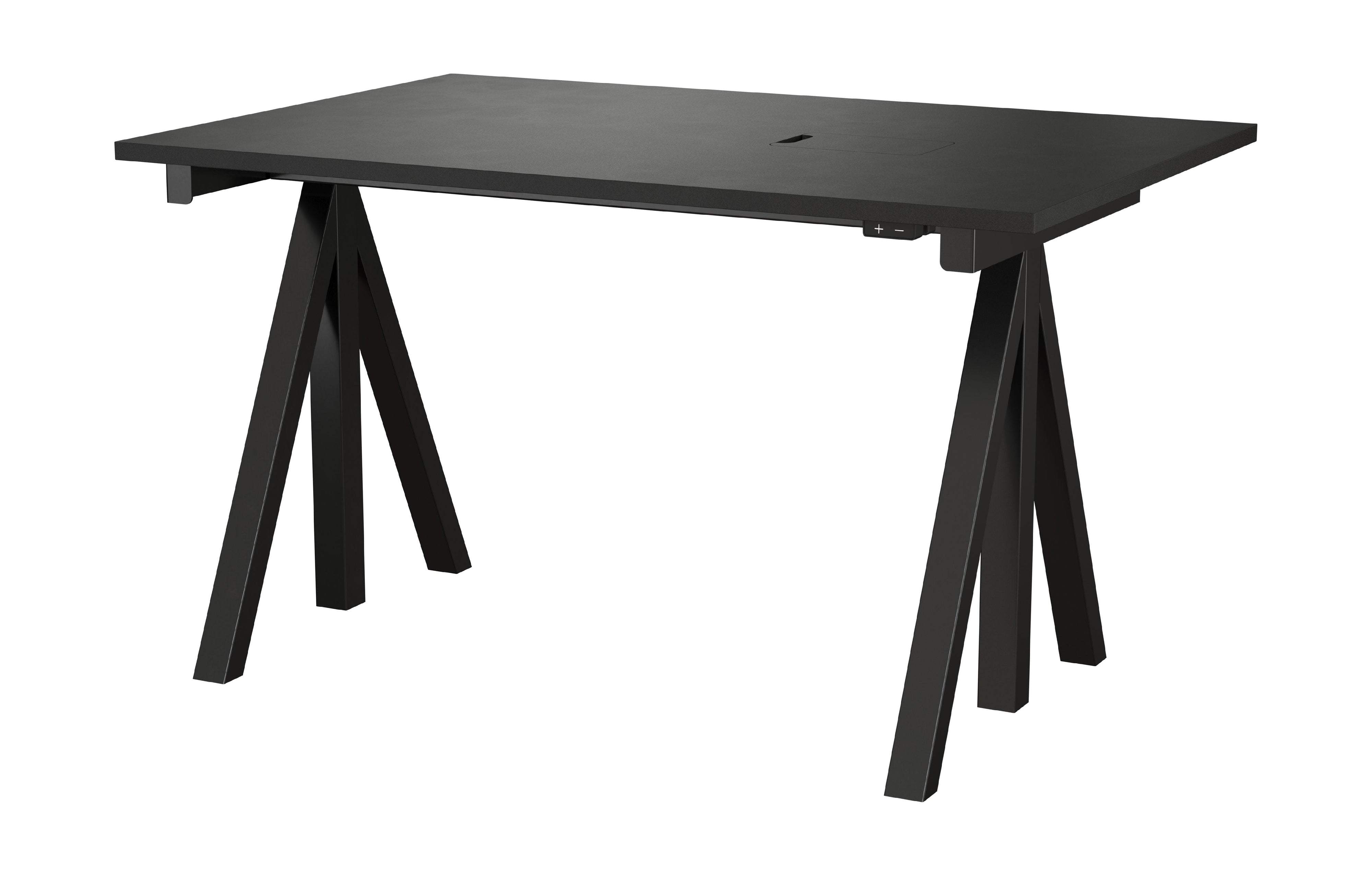 [product_category]-String Furniture Height Adjustable Work Table 78x120 Cm, Black/Black-String Furniture-DT12078-13-1+ETF-13-1-STR-1