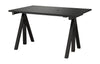 String Furniture Height Adjustable Work Table 78x120 Cm, Black/Black