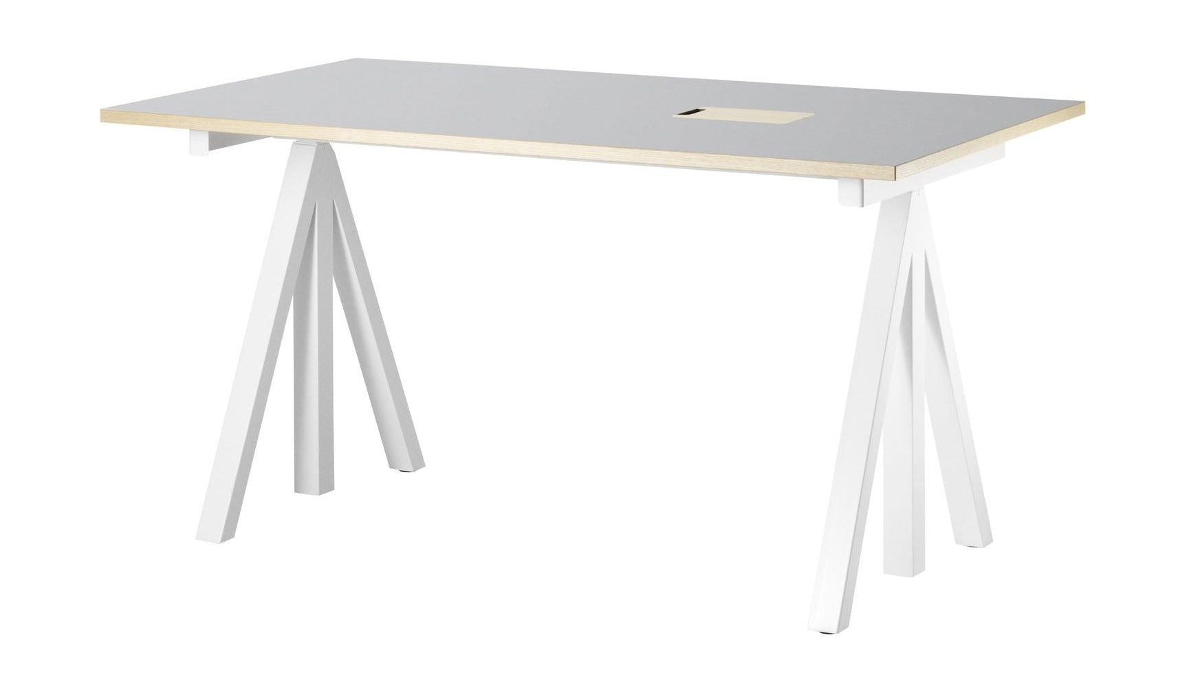 [product_category]-String Furniture Height Adjustable Work Table 78x140 Cm, Light Grey Linoleum-String Furniture-DT14078-24-1+ETF-12-1-STR-1