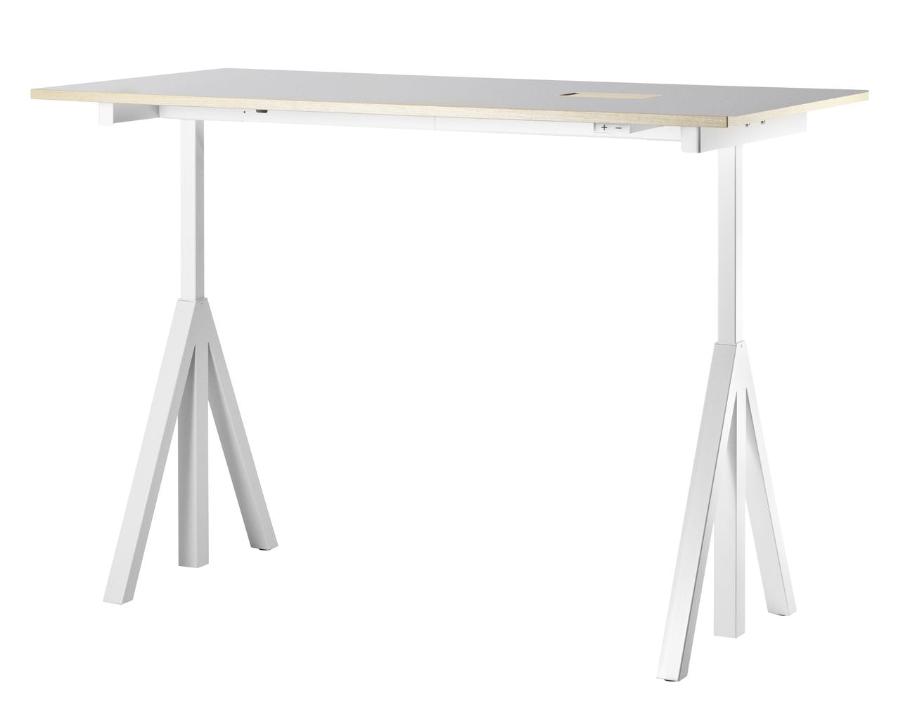 [product_category]-String Furniture Height Adjustable Work Table 78x160 Cm, Light Grey Linoleum-String Furniture-DT16078-24-1+ETF-12-1-STR-2