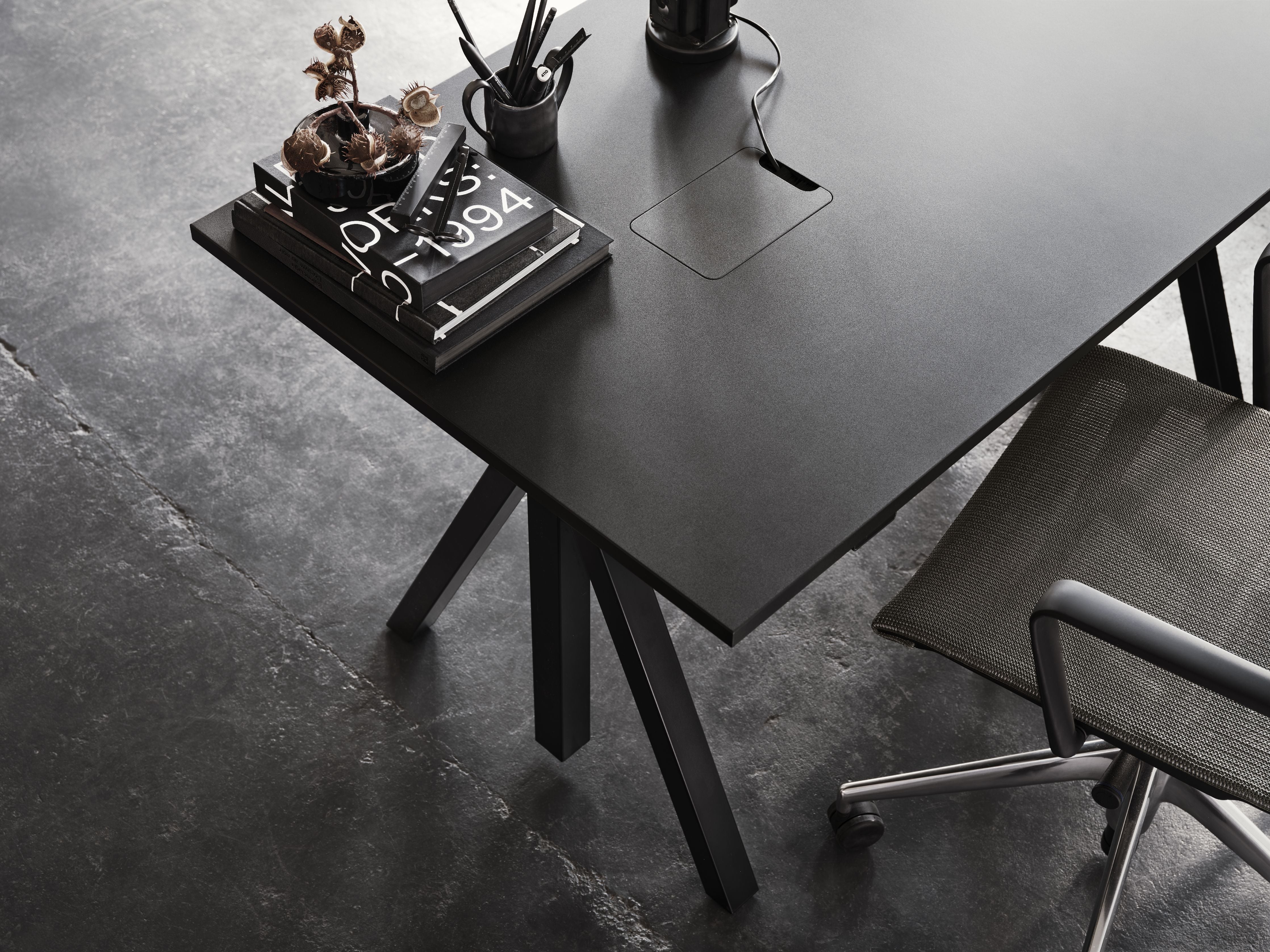 [product_category]-String Furniture Height Adjustable Work Table 90x180 Cm, Black/Black-String Furniture-DT18090-13-1+ETF-13-1-STR-3