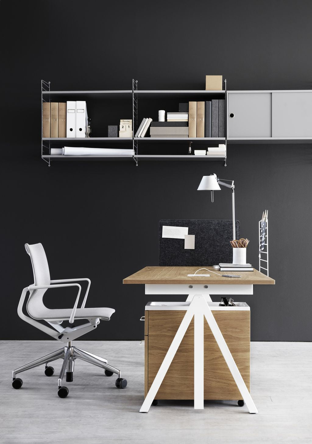 [product_category]-String Furniture Height Adjustable Work Table Oak, 78x140 Cm-String Furniture-DT14078-05-1+ETF-12-1-STR-3