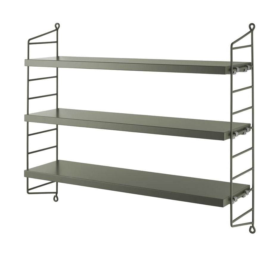 [product_category]-String Furniture String Pocket Wall Shelf, Sage/Sage-String Furniture-7350038274618-SP5015-47-47-STR-1