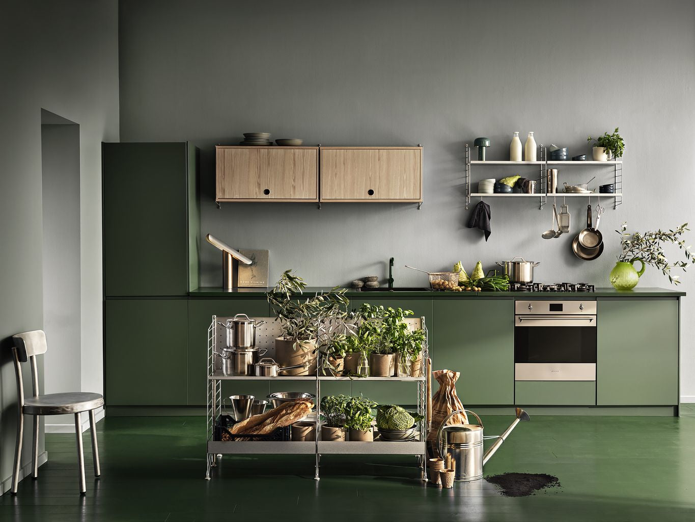 [product_category]-String Furniture String System Cabinet Element With Hinged Door, Ash-String Furniture-7350038274984-CF7830-06-1-STR-7