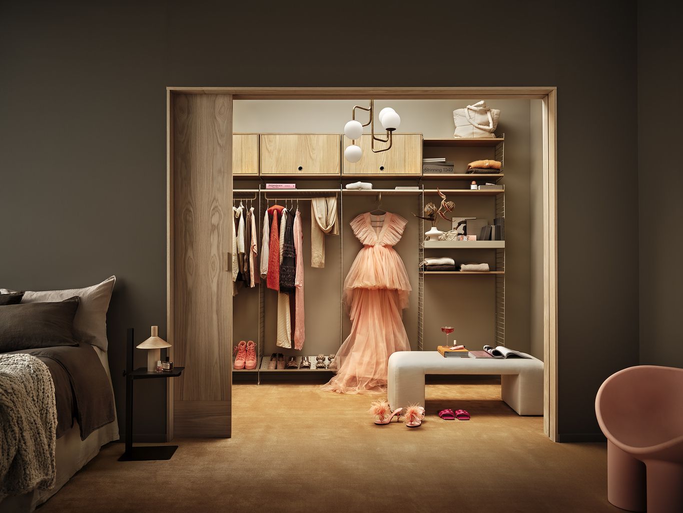 [product_category]-String Furniture String System Cabinet Element With Hinged Door, Ash-String Furniture-7350038274984-CF7830-06-1-STR-8