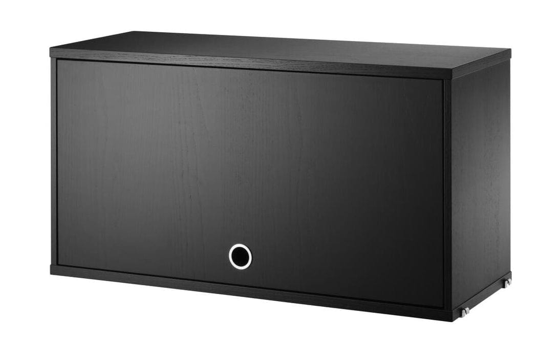 [product_category]-String Furniture String System Cabinet Element With Hinged Door, Black Stained Ash-String Furniture-7350038274953-CF7830-03-1-STR-1
