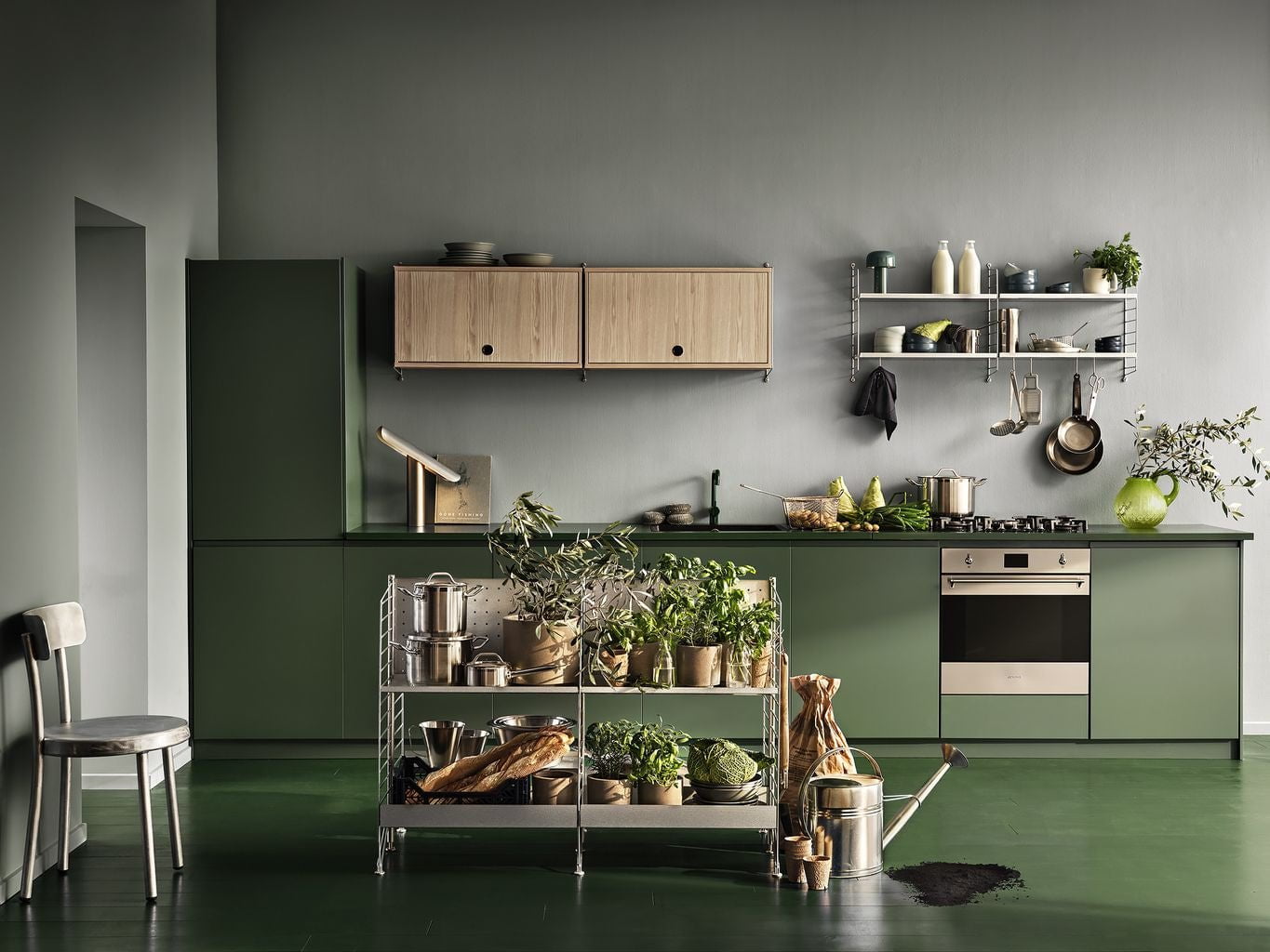 [product_category]-String Furniture String System Cabinet Element With Hinged Door, Grey-String Furniture-7350038275011-CF7830-61-1-STR-4