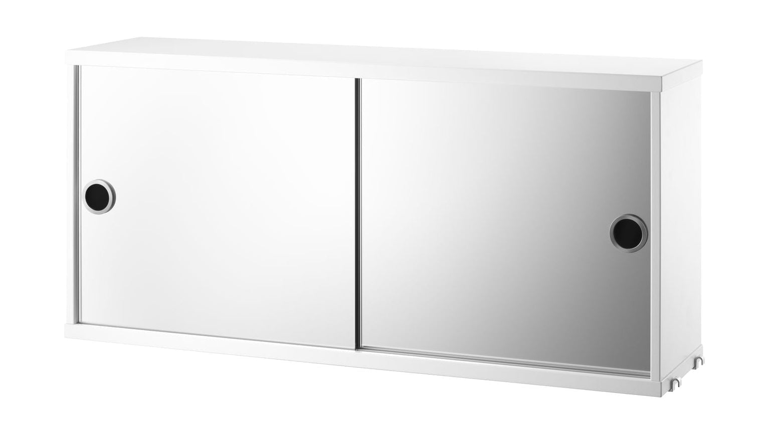 [product_category]-String Furniture String System Cabinet Element With Mirrored Doors, White-String Furniture-7350038273239-CM7820-12-1-STR-1