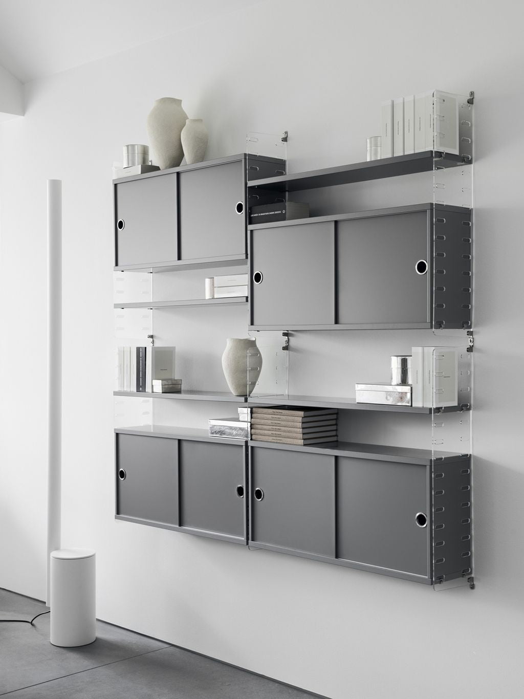 [product_category]-String Furniture String System Cabinet Element With Sliding Doors 20x78x37 Cm, White-String Furniture-7350038272560-CD7820-12-1-STR-2