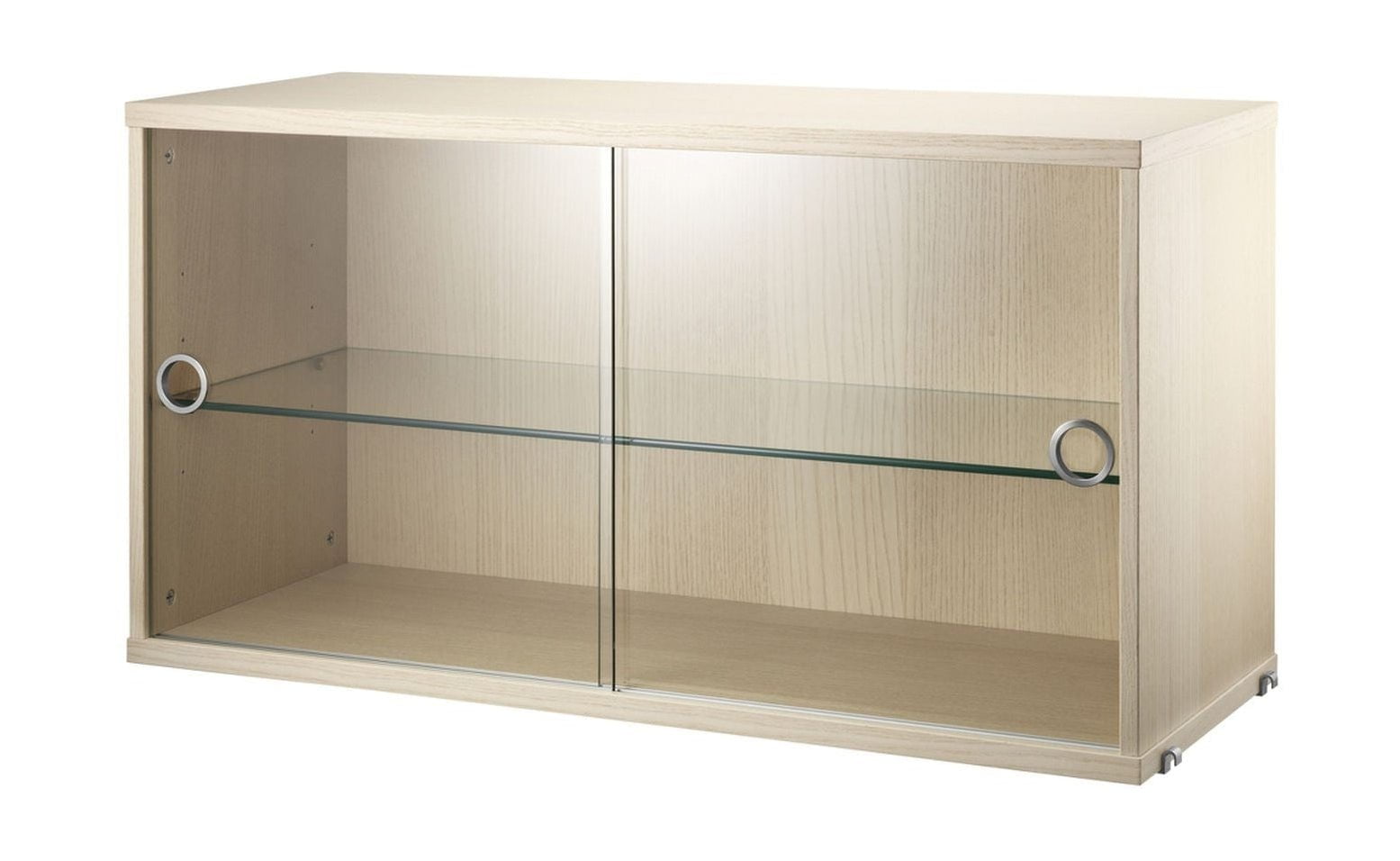 [product_category]-String Furniture String System Cabinet Element With Sliding Doors Made Of Glass, Ash-String Furniture-7350038271907-VS7830-06-1-STR-1
