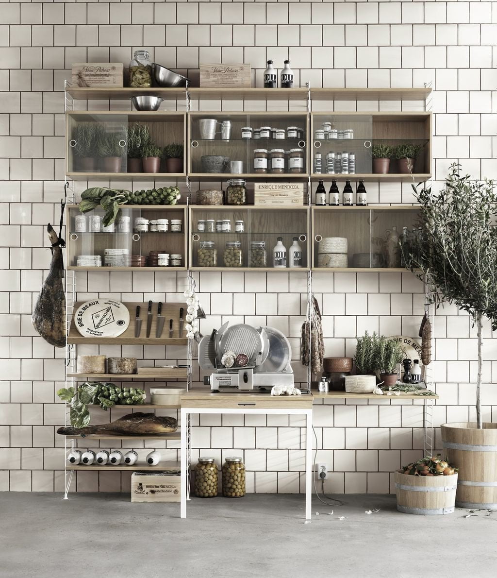 [product_category]-String Furniture String System Cabinet Element With Sliding Doors Made Of Glass, Ash-String Furniture-7350038271907-VS7830-06-1-STR-2