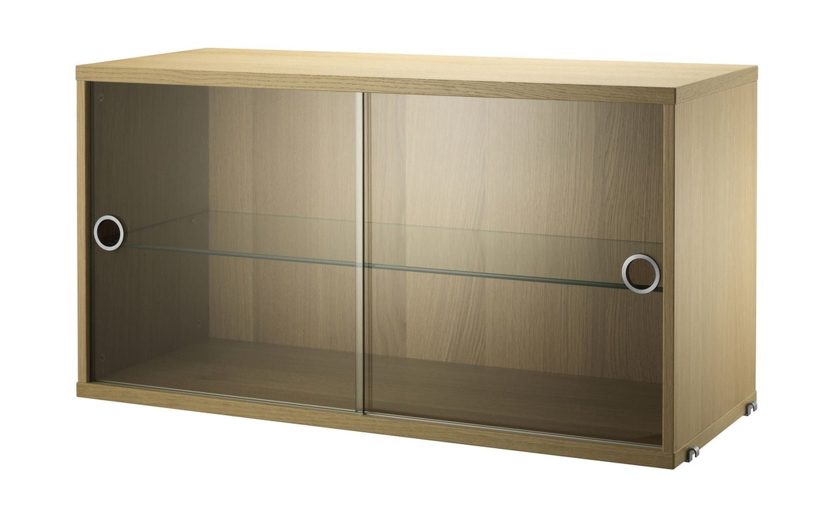 [product_category]-String Furniture String System Cabinet Element With Sliding Doors Made Of Glass, Oak-String Furniture-7350038271037-VS7830-05-1-STR-1
