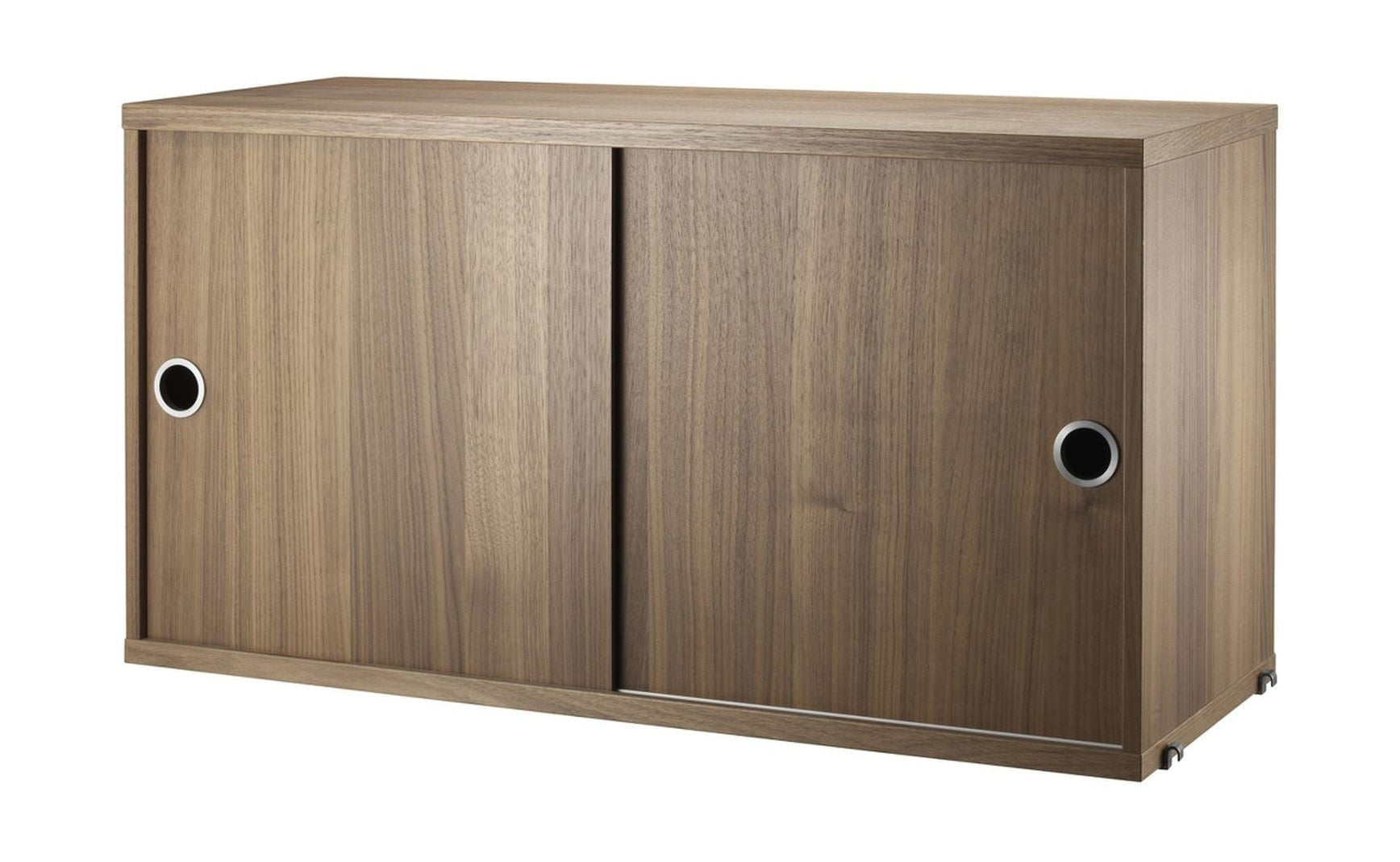 [product_category]-String Furniture String System Cabinet Element With Sliding Doors Walnut, 30x78x42 Cm-String Furniture-7350038270375-CD7830-04-1-STR-1