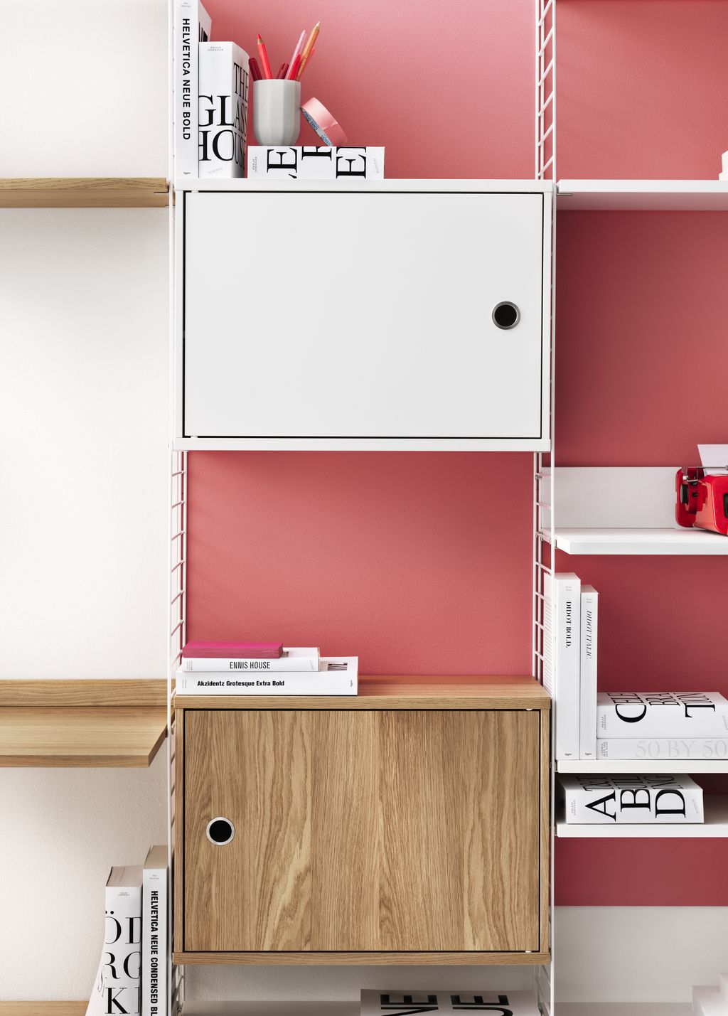 [product_category]-String Furniture String System Cabinet With Swinging Door, Beige-String Furniture-7350038274670-CSD5830-14-1-STR-7