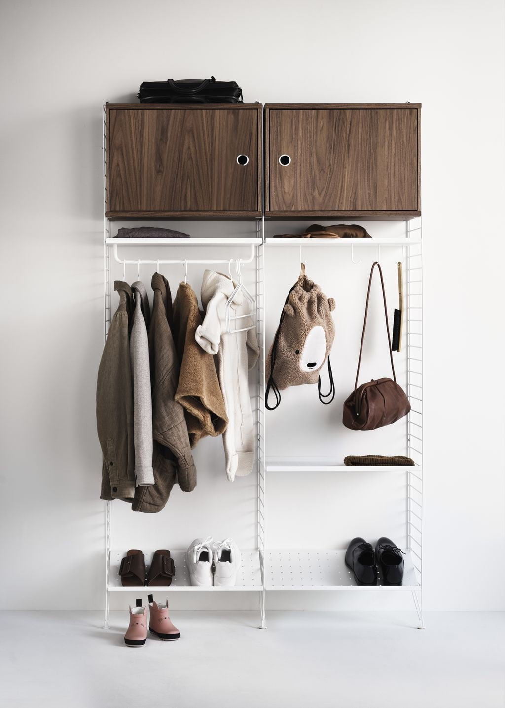 [product_category]-String Furniture String System Cabinet With Swinging Door, Walnut-String Furniture-7350038274632-CSD5830-04-1-STR-2