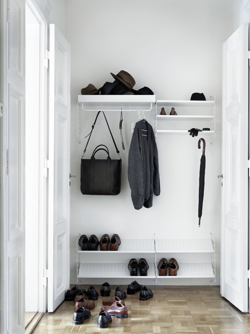 [product_category]-String Furniture String System Clothes Rail To Metal Shelf 78 Cm, White-String Furniture-7350038272737-MSR78-12-1-STR-2