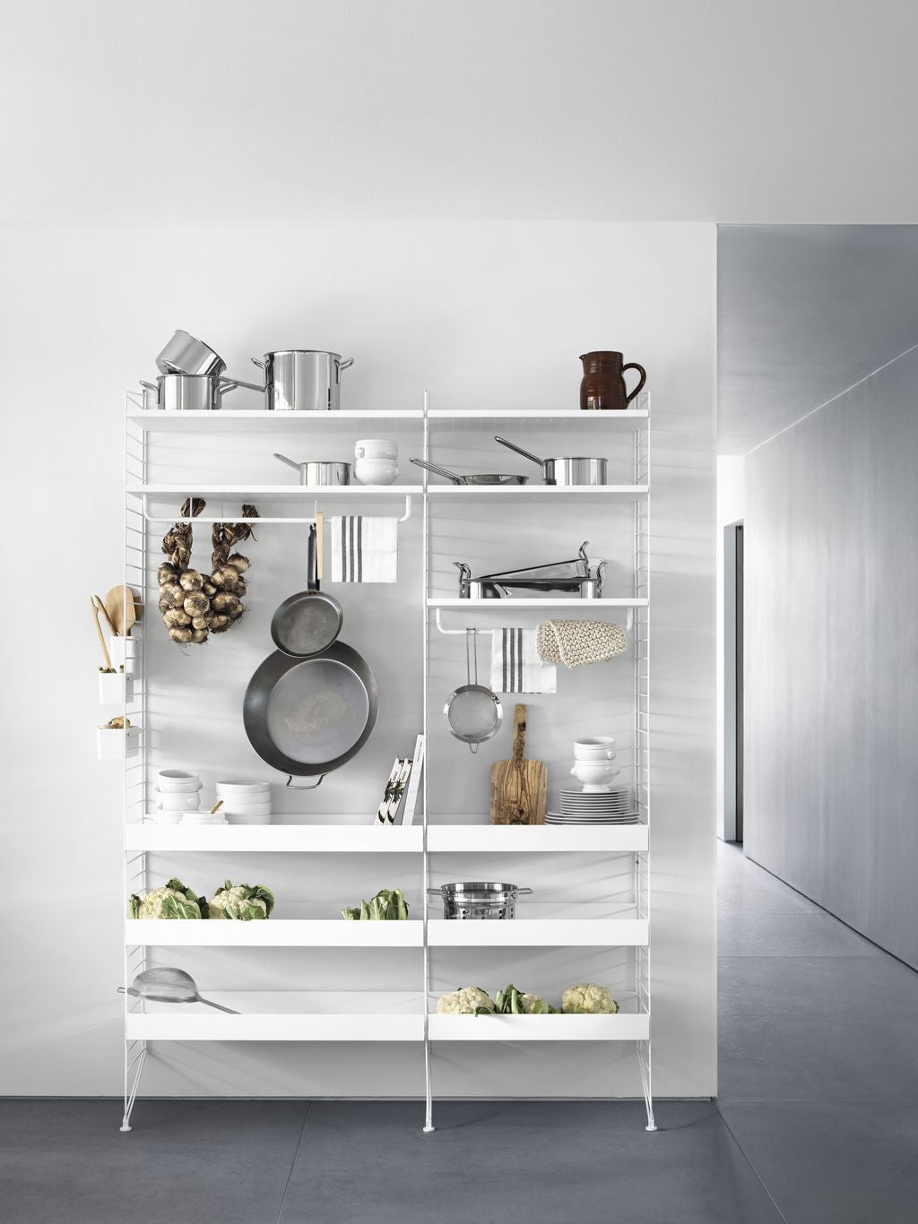 [product_category]-String Furniture String System Metal Shelf With Low Edge 20x78 Cm, Black-String Furniture-7350038273123-MSL7820-13-1-STR-2