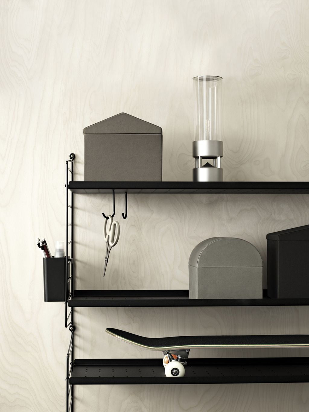 [product_category]-String Furniture String System Organizers 3 Piece, Black-String Furniture-7350038272119-ORGMIX-13-3-STR-2