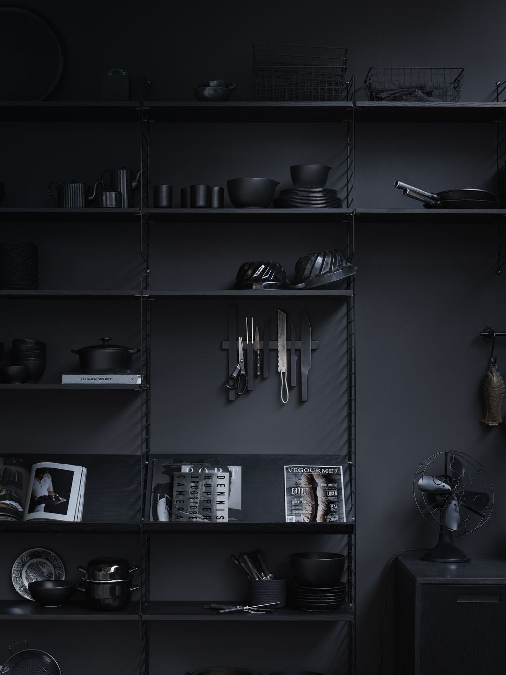 [product_category]-String Furniture String System Side Panel Wall Mounted 30x75 Cm, Black-String Furniture-7350038270498-SW7530-13-1-STR-2