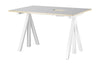 String Furniture Arbejdsarbejde Tabel 78x120 cm, lysegrå linoleum