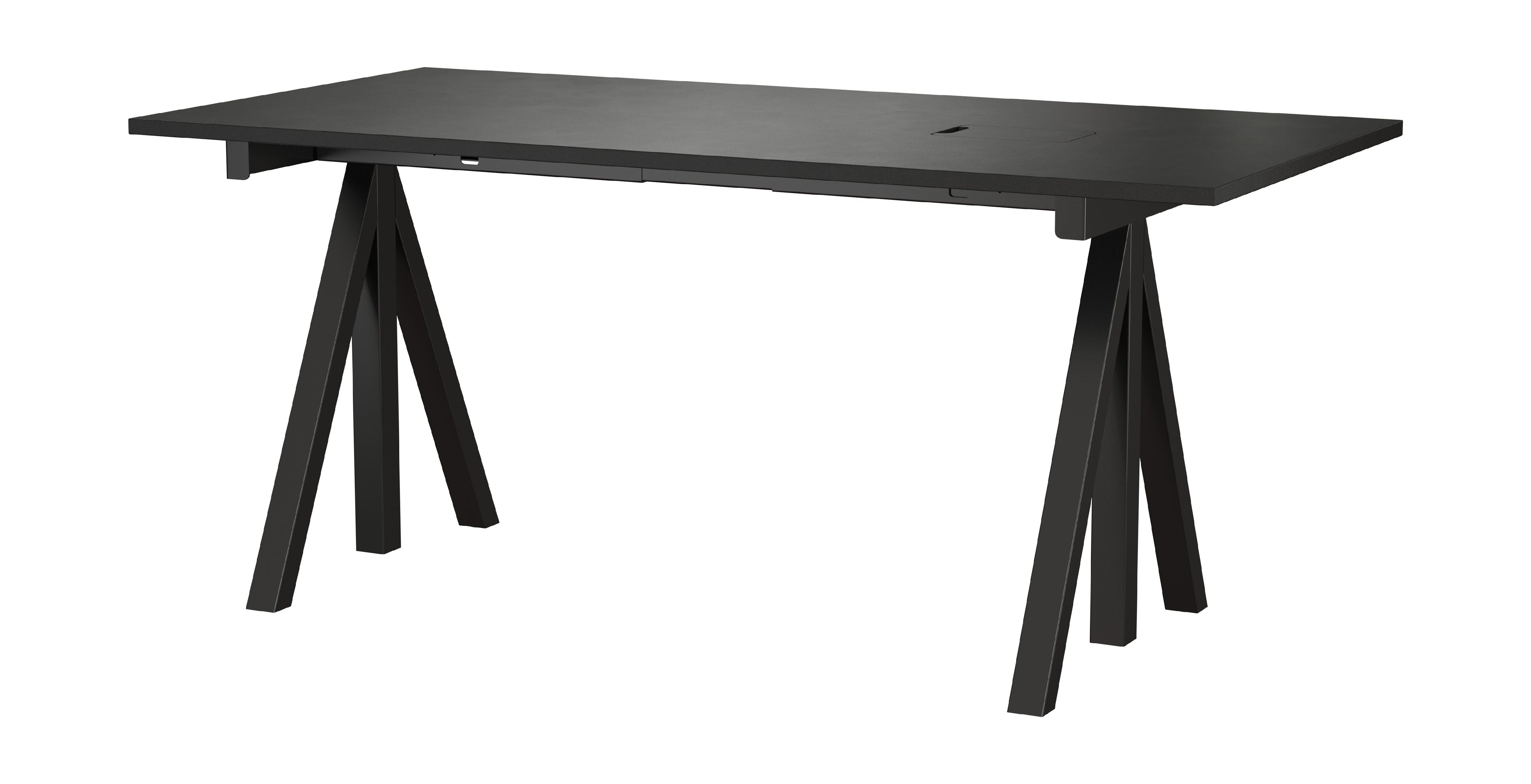 [product_category]-String Furniture Works Work Table 78x160 Cm, Black/Black-String Furniture-DT16078-13-1+ETM-13-1-STR-1