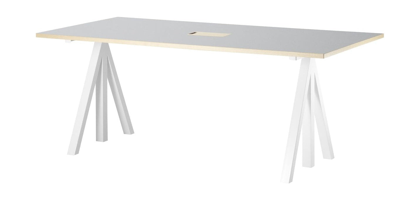 [product_category]-String Furniture Works Work Table 90x180 Cm, Light Grey Linoleum-String Furniture-DT18090-24-1+ETM-12-1-STR-1