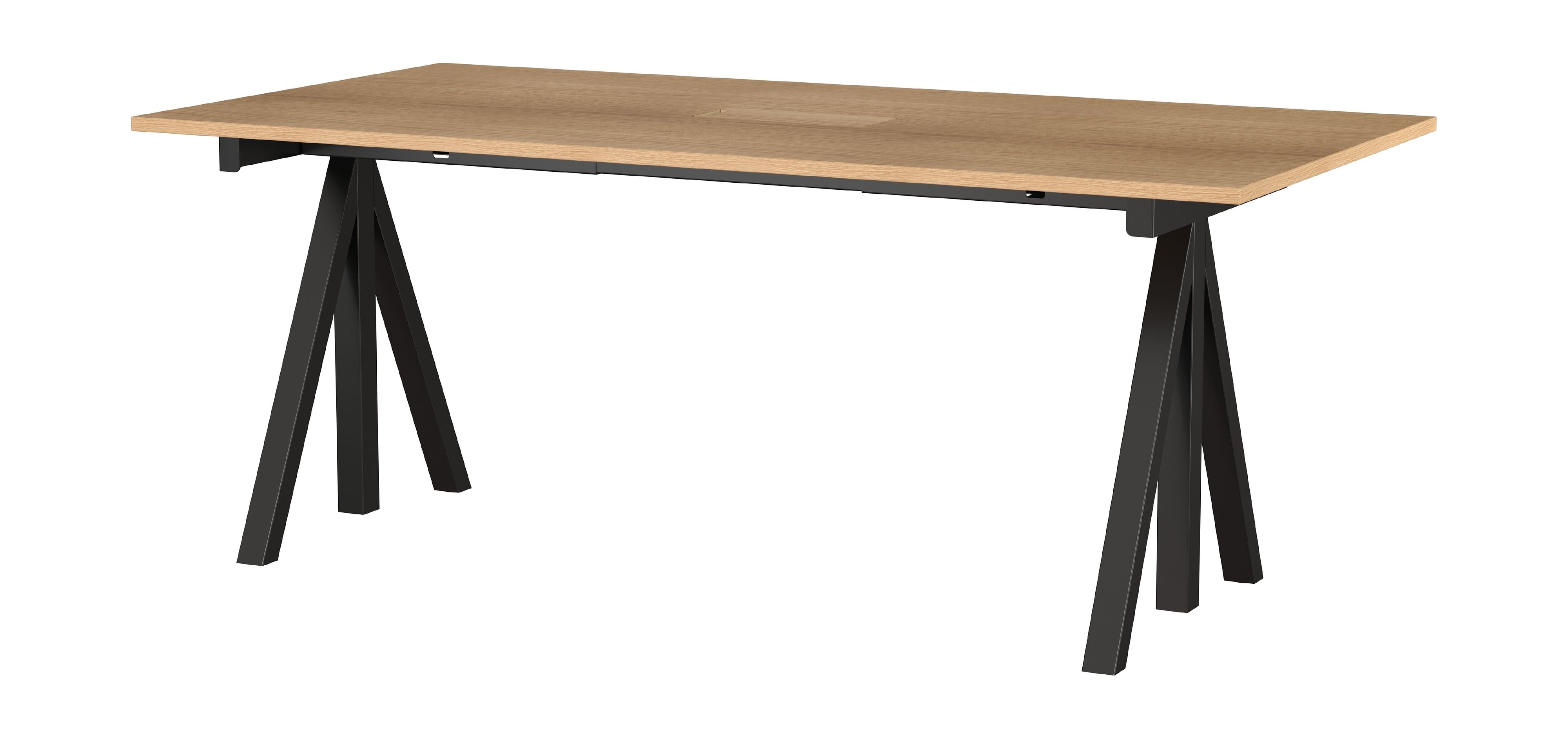 [product_category]-String Furniture Works Work Table 90x180 Cm, Oak/Black-String Furniture-DT18090-05-1+ETM-13-1-STR-1