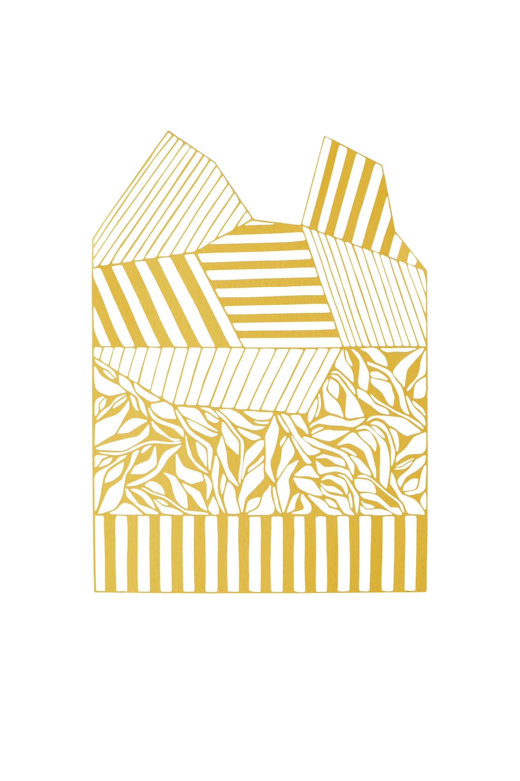 [product_category]-Studio About Papercut A3 Geometric Rectangle, Corn Yellow-Studio About-5714356018064-297420A3GC-STU-1