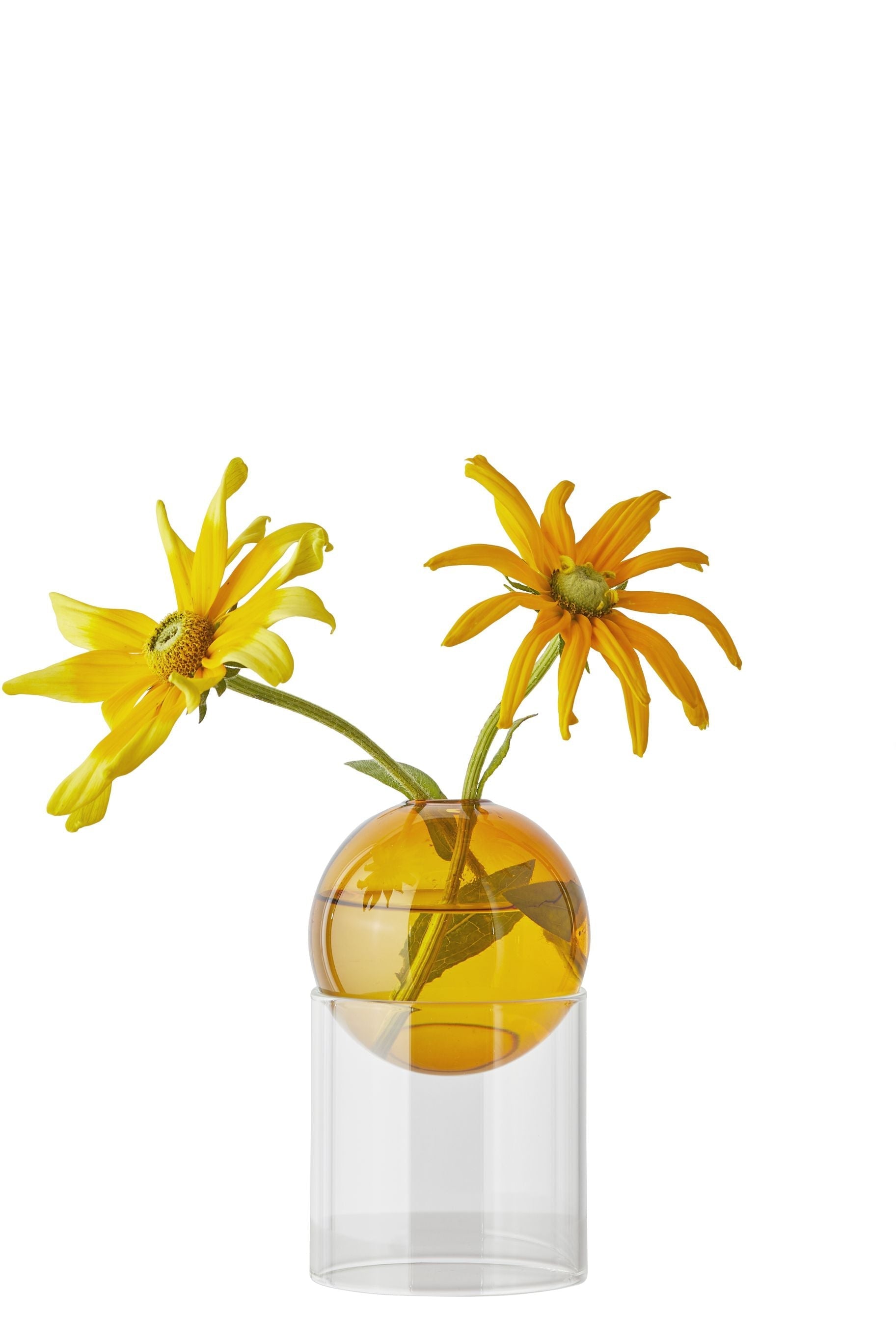 [product_category]-Studio About Standing Flower Bubble Vase 13 Cm, Amber-Studio About-5714356009000-802080A-STU-1