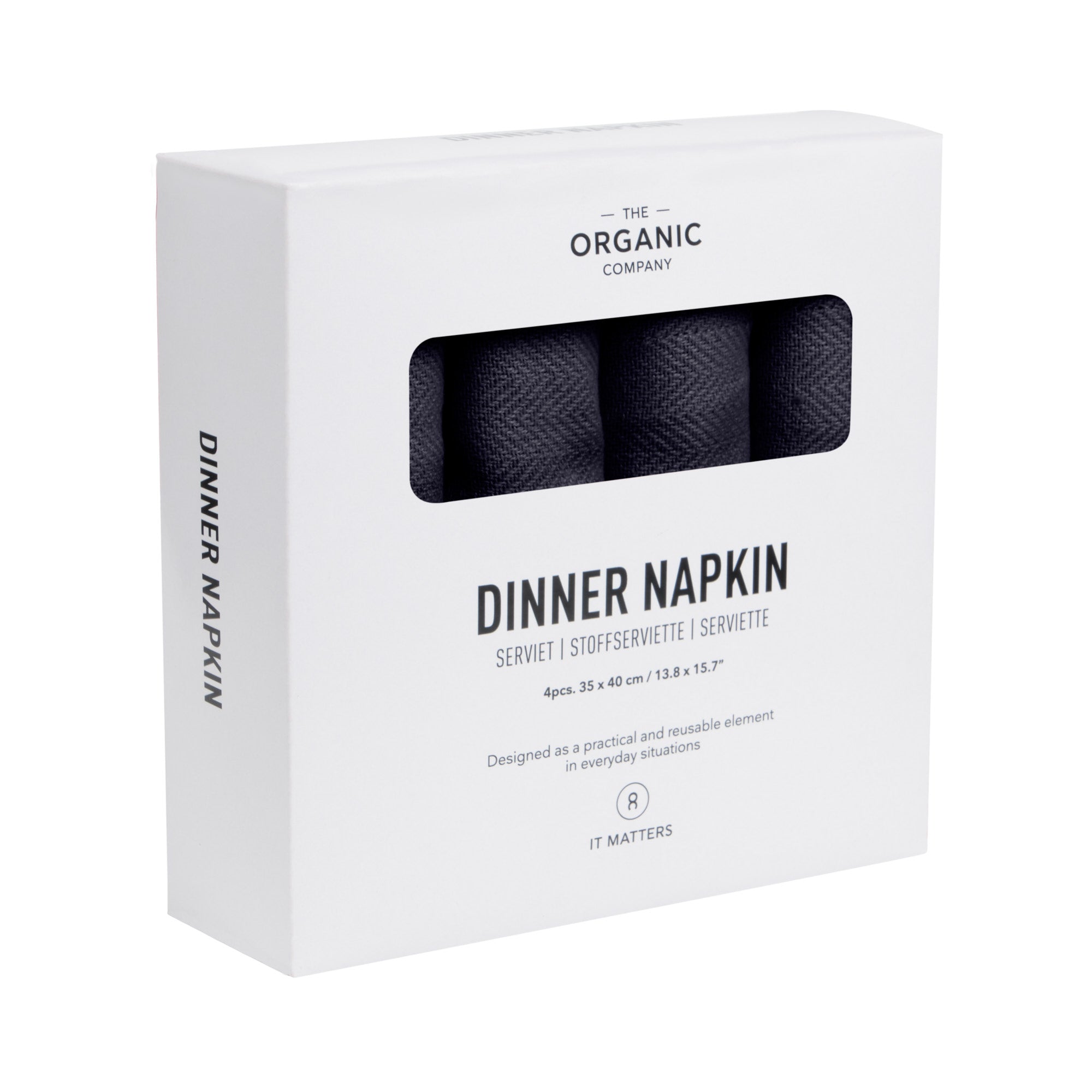 [product_category]-The Organic Company Dinner Napkins, Dark Blue-The Organic Company-5711261018622-1134-500-THE-3
