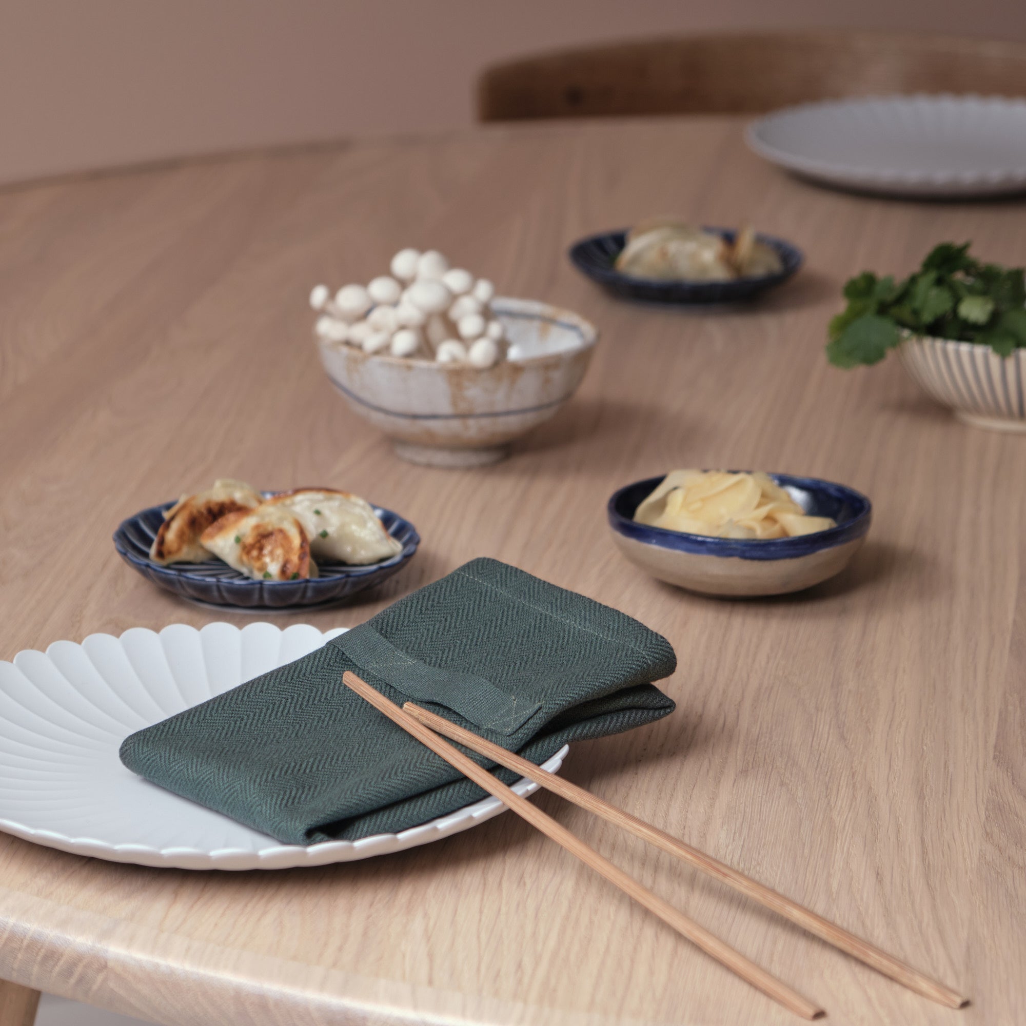 [product_category]-The Organic Company Dinner Napkins, Dark Green-The Organic Company-5711261018608-1134-400-THE-2