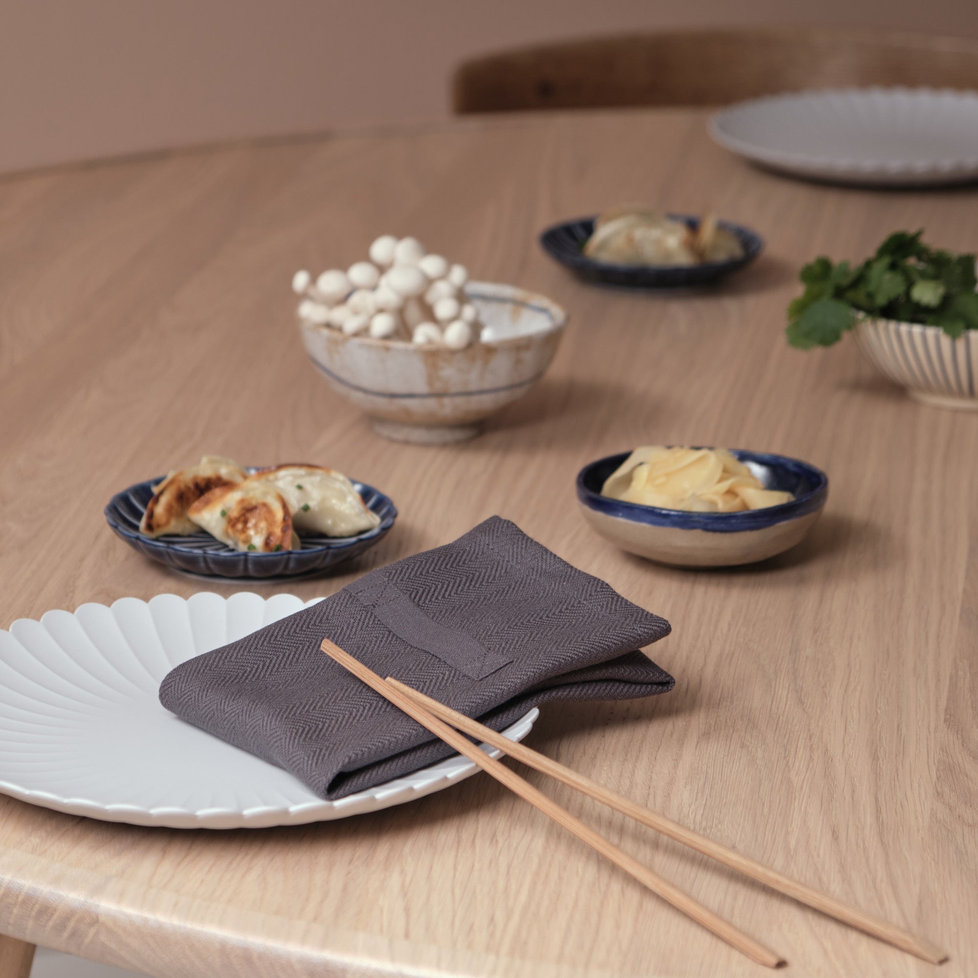 [product_category]-The Organic Company Dinner Napkins, Dark Grey-The Organic Company-5711261018561-1134-110-THE-2