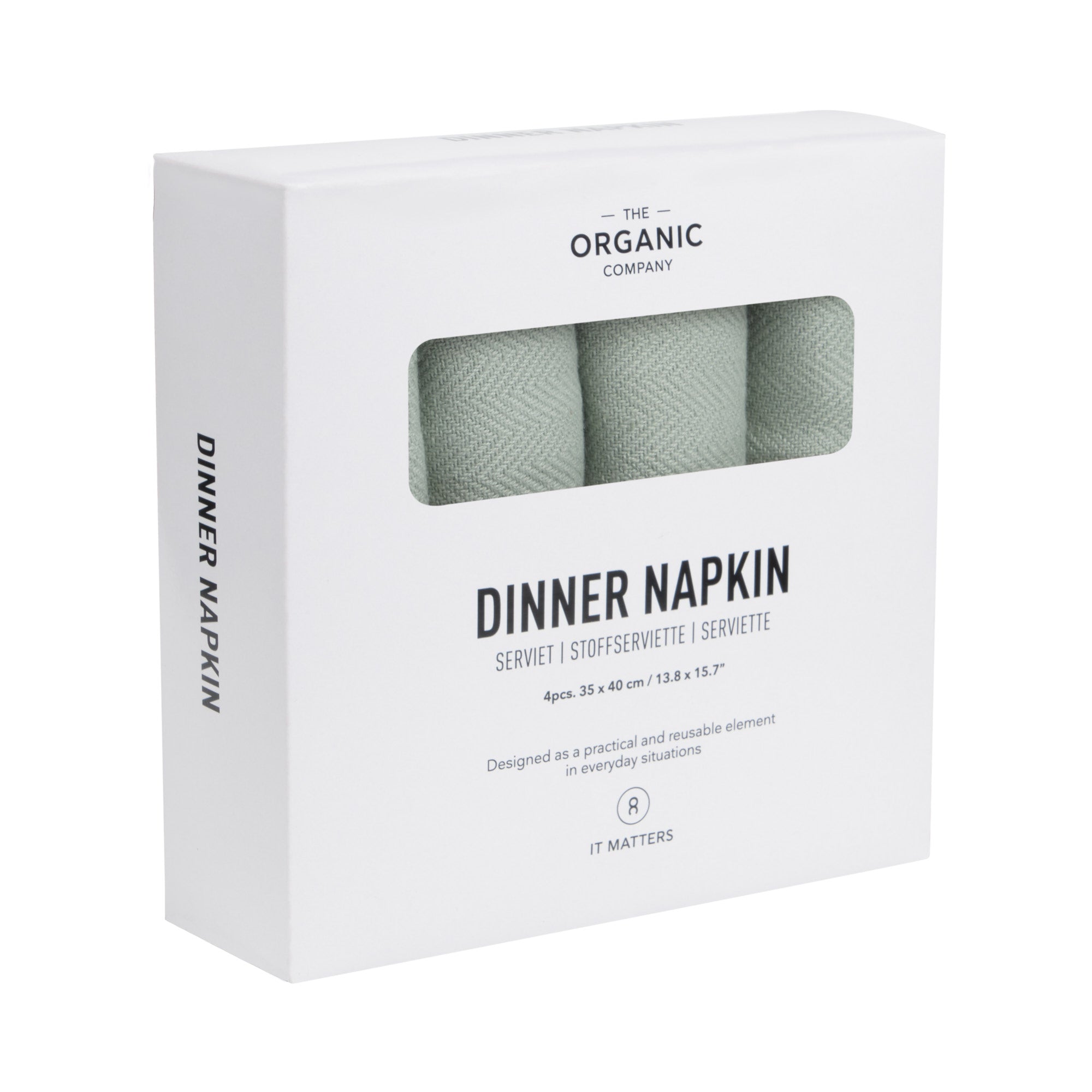 [product_category]-The Organic Company Dinner Napkins, Dusty Mint-The Organic Company-5711261018615-1134-410-THE-3