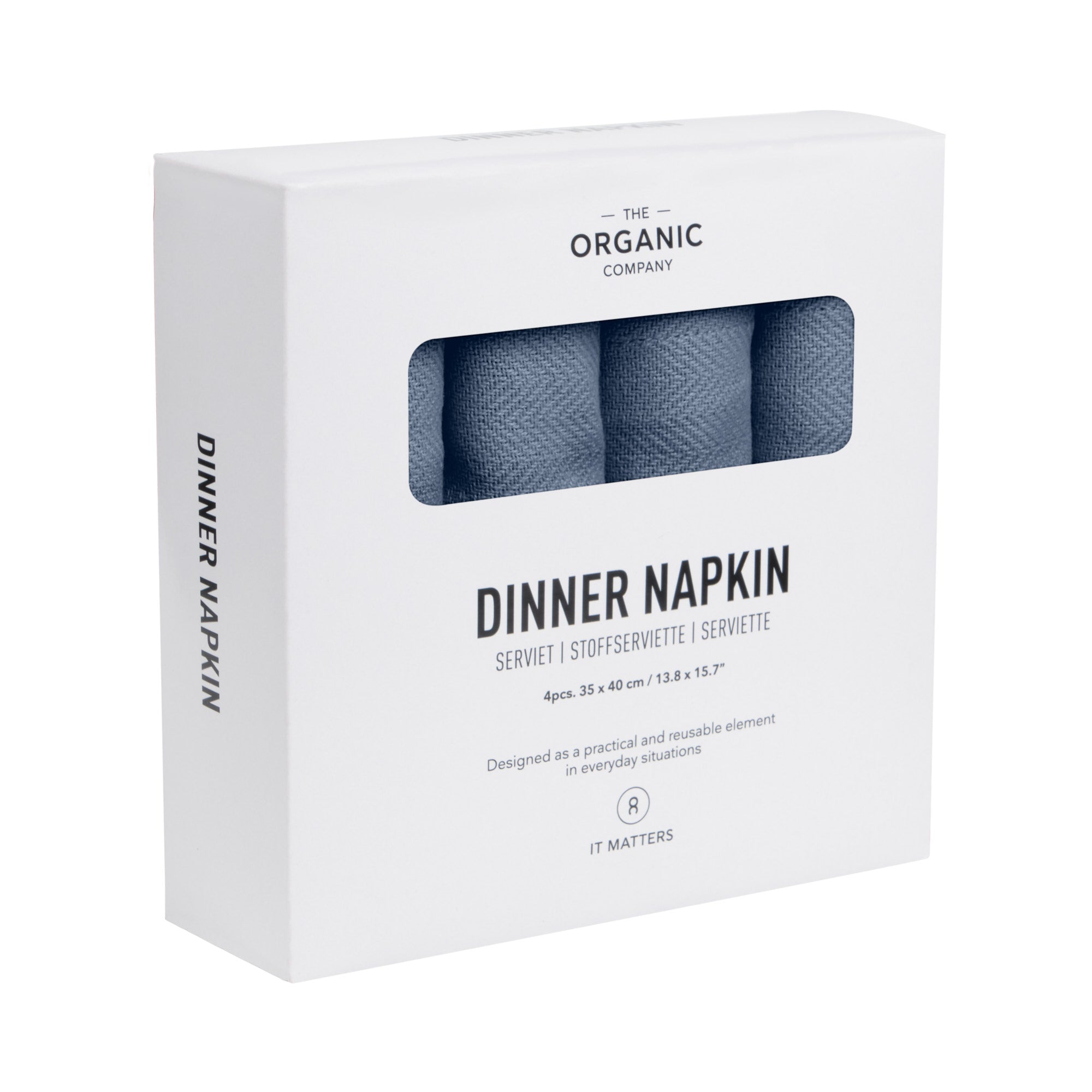 [product_category]-The Organic Company Dinner Napkins, Grey Blue-The Organic Company-5711261018639-1134-510-THE-3
