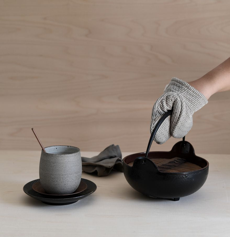 [product_category]-The Organic Company Mini Oven Mitts, Clay/Stone-The Organic Company-5711261000313-1189-226-THE-2