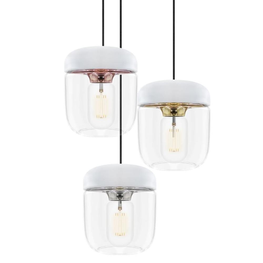 [product_category]-Umage Acorn Lampshade White Brass Polished, ø14-Umage-5710302021058-2105-UMA-3