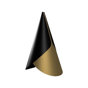 [product_category]-Umage Cornet Lampshade, Black And Brass-Umage-5710302021959-2195-UMA-1